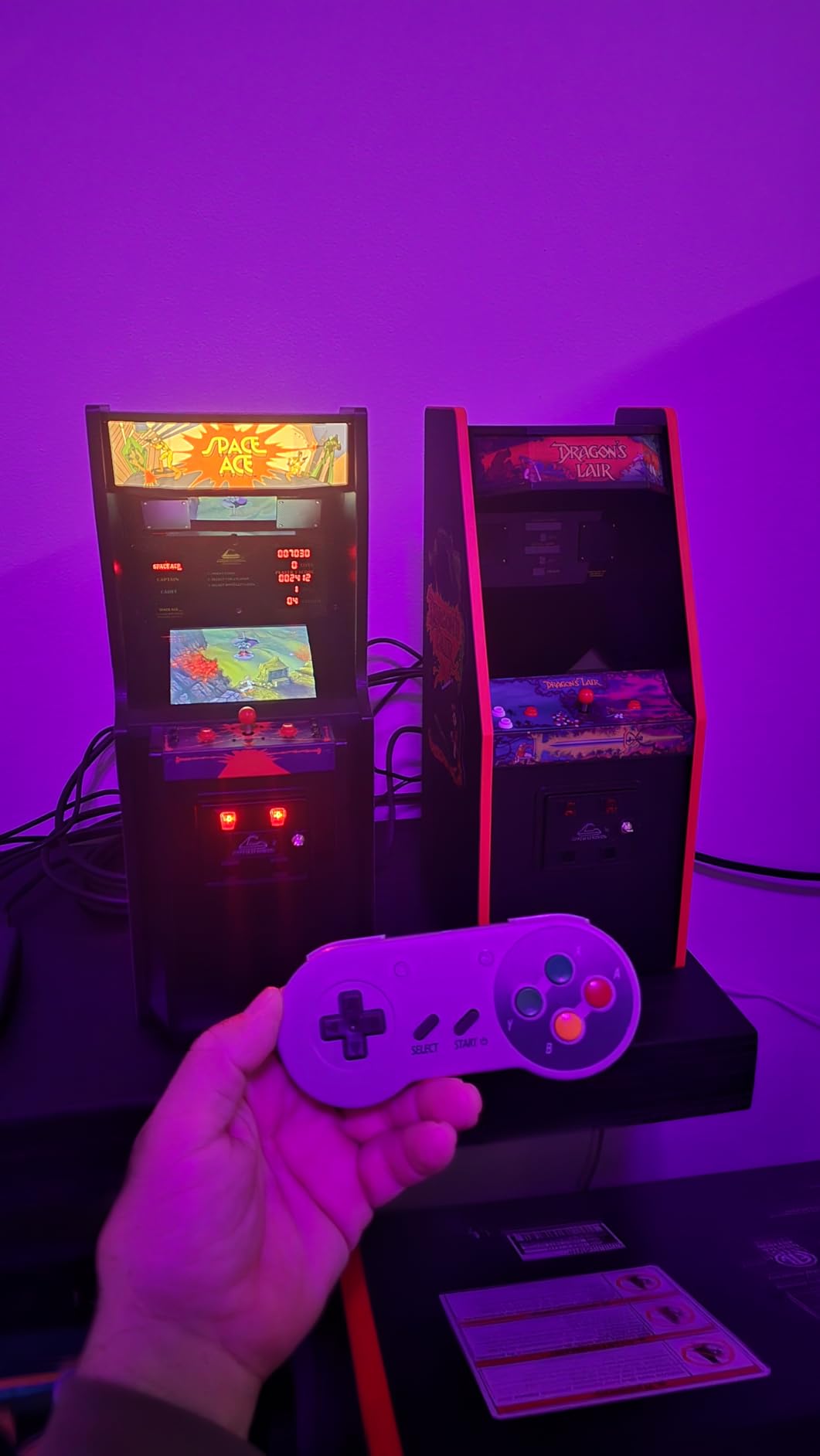 2 Pack 2.4 GHz Wireless USB Controller Compatible with SNES Games, SNES Retro USB PC Super Classic Controller for Windows PC MAC Linux Genesis Raspberry Pi Retropie (Multicolored Keys) customer photo 1