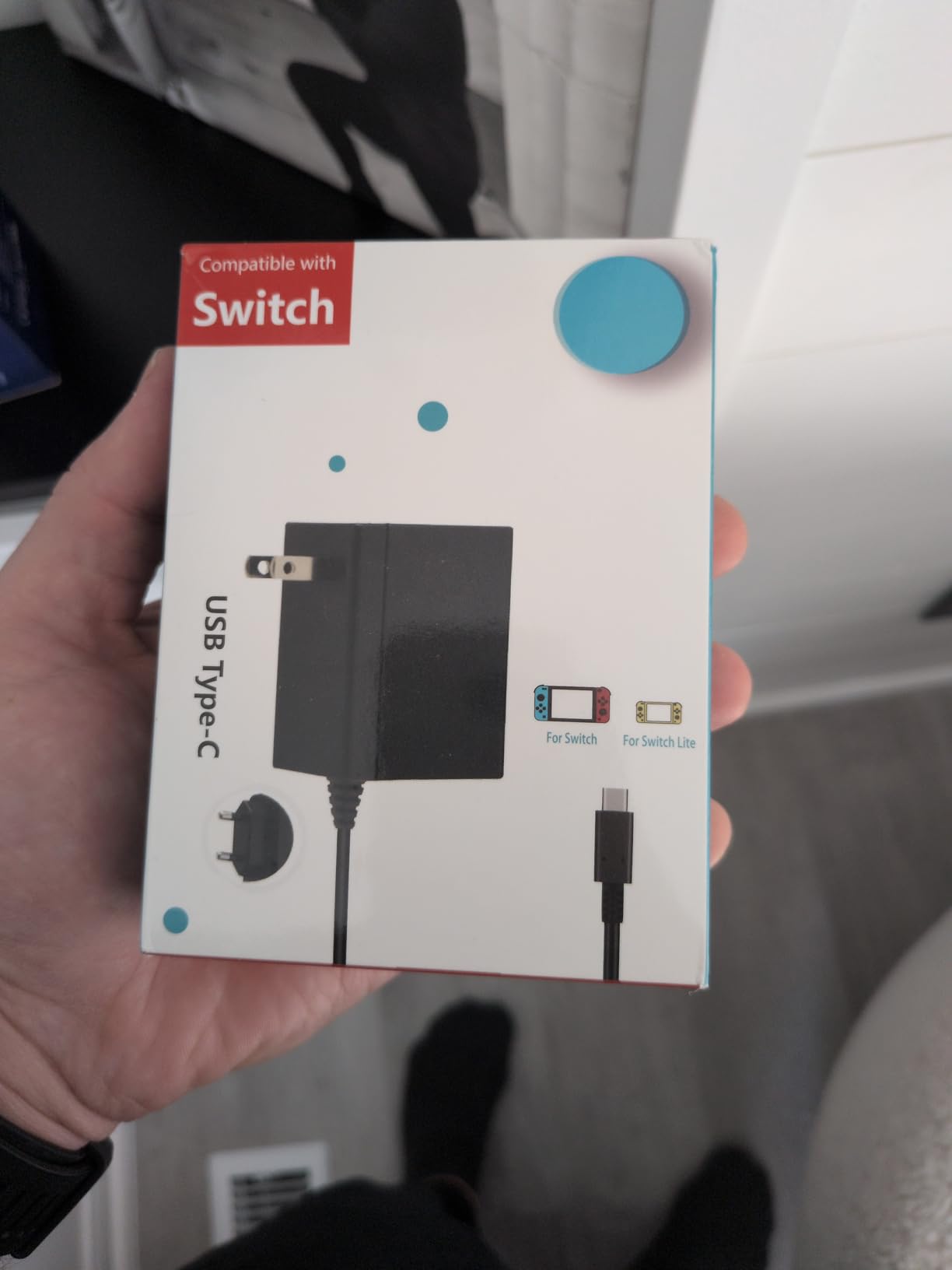 Charger for Nintendo Switch with 5FT Charging Cable, AC Power Supply Adapter customer photo 1