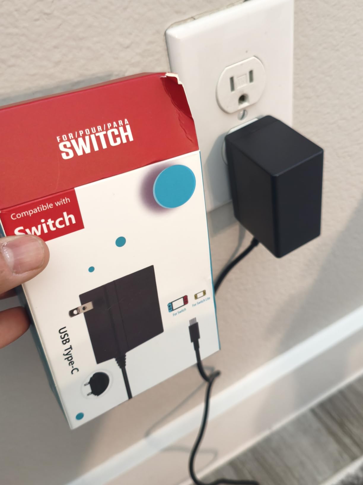 Charger for Nintendo Switch with 5FT Charging Cable, AC Power Supply Adapter customer photo 2