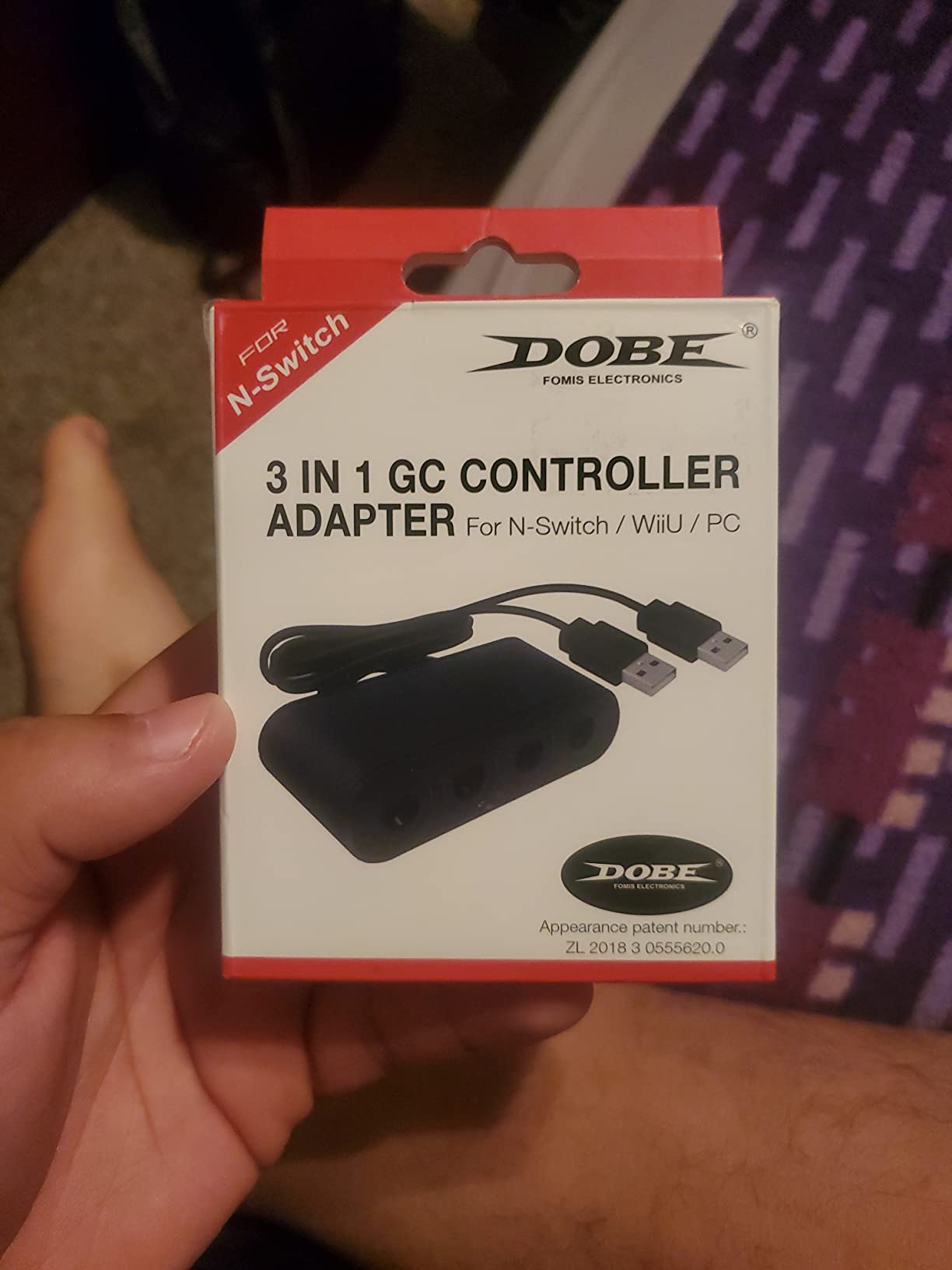 Dobe GameCube Controller Adapter for Nintendo Switch, Wii U, and PC - 4-Port Compatible With Super Smash Bros customer photo 1
