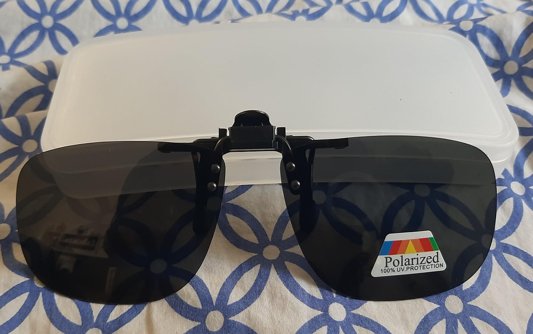 Success Eyewear Clip On Sunglasses Flip Up Polarized Sunglasses Clip onto Eyeglasses Over Prescription Glasses Case Included customer photo 2