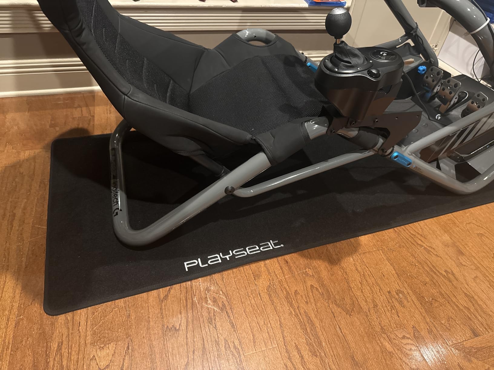 Playseat Floor Mat XL Racing Floor Mat Sim Racing Cockpits | Optimal Grip & Reliable Floor Protection | Dimensions: 61.6x26.8 inches customer photo 2