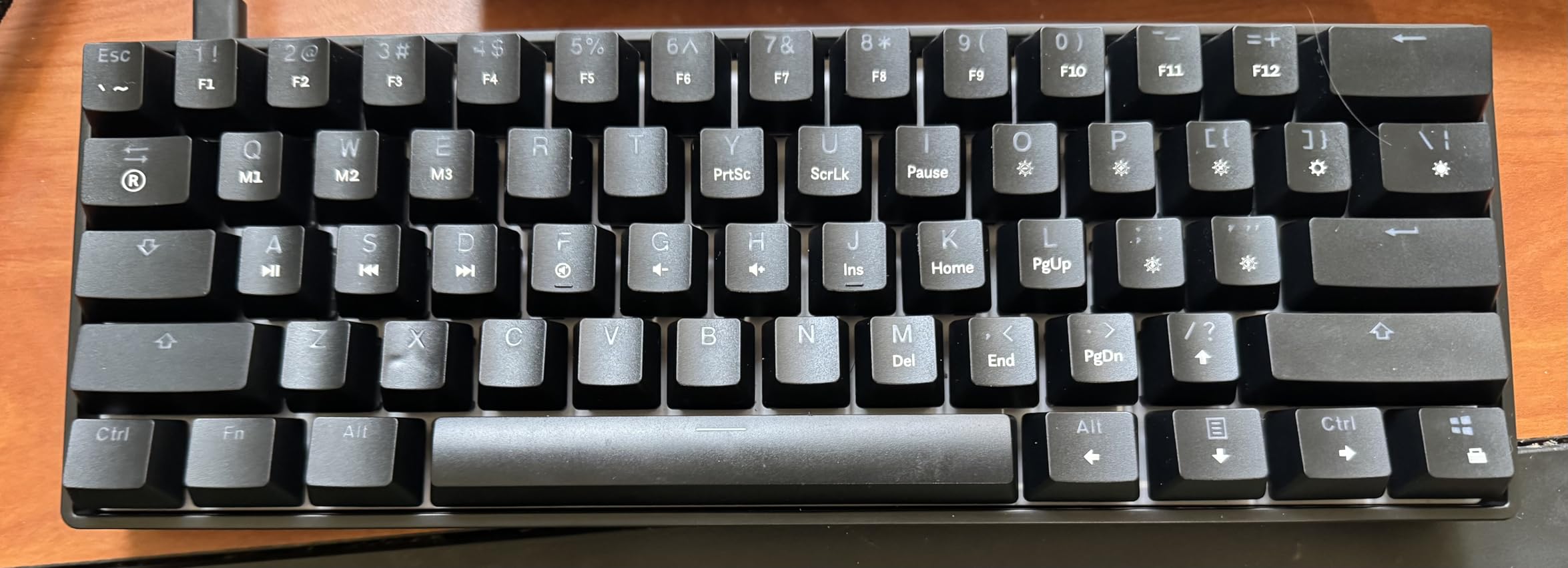 HK GAMING GK61 Mechanical Gaming Keyboard - 61 Keys Multi Color RGB Illuminated LED Backlit Wired Programmable for PC/Mac Gamer Clicky Switch (Gateron Optical Blue) customer photo 1