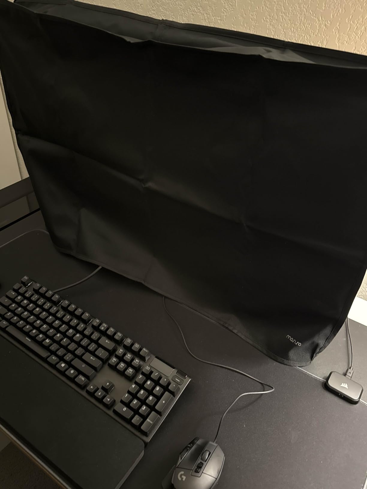 MOSISO Monitor Dust Cover 32, 33, 34, 35 inch Anti-Static Dustproof LCD/LED/HD Panel Case Computer Screen Protective Sleeve Compatible with 32-34 inch PC, Desktop and TV, Black customer photo 1