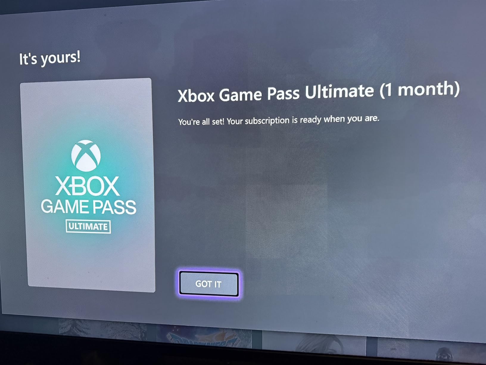 Xbox Game Pass Ultimate - 1 Month Membership - Xbox, Windows, Cloud Gaming Devices [Digital Code] customer photo 1