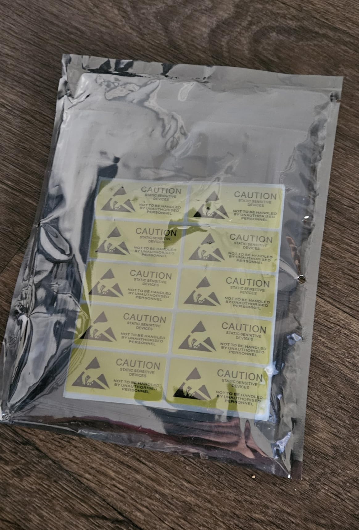 100pcs 3.93X5.9in(10X15cm) Anti Static Bags,ESD Bags Resealable for SSD HDD with 100pcs Labels, Antistatic Bag for Hand Drive or Varieties of Electronic Device customer photo 2