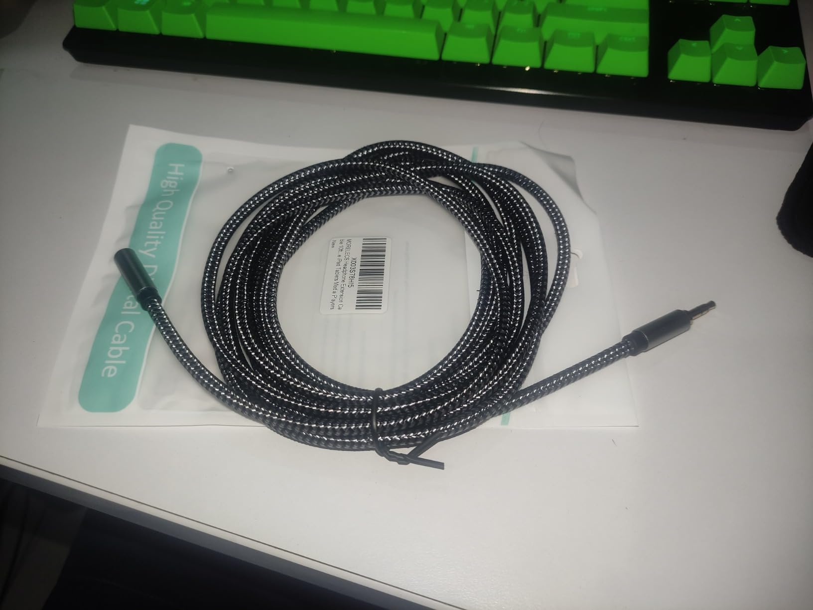 Headphone Extension Cable 10ft - Aux 3.5mm Extension Cable Male to Female, 1/8 Inch TRS Stereo Audio Jack Extender for Car, Speaker, TV, PC (Audio Only, No Mic) customer photo 2