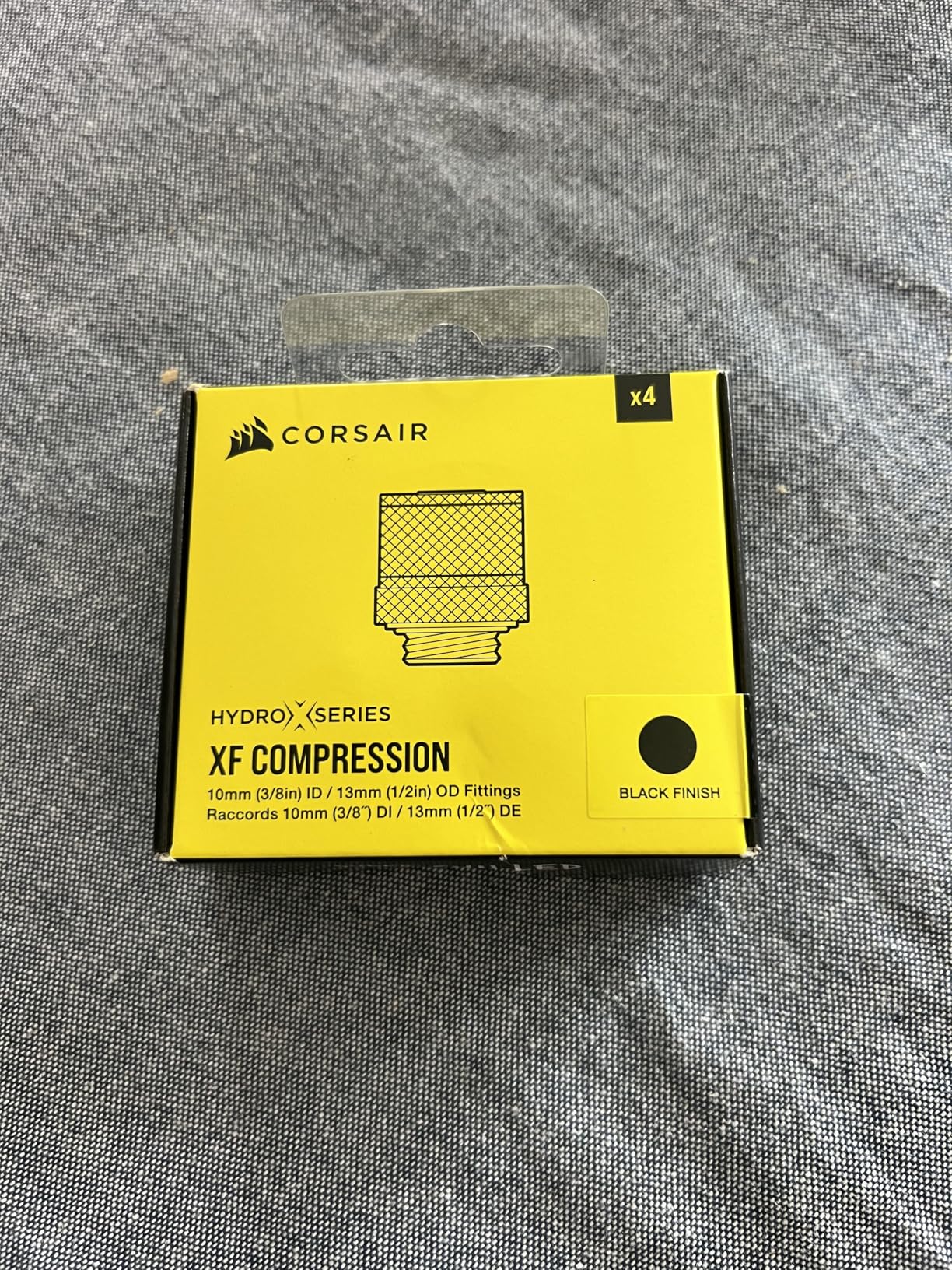 Corsair Hydro X Series XF Compression 10/13mm (3/8 inch/1/2 inch) ID/OD Fittings Four Pack, Black customer photo 1