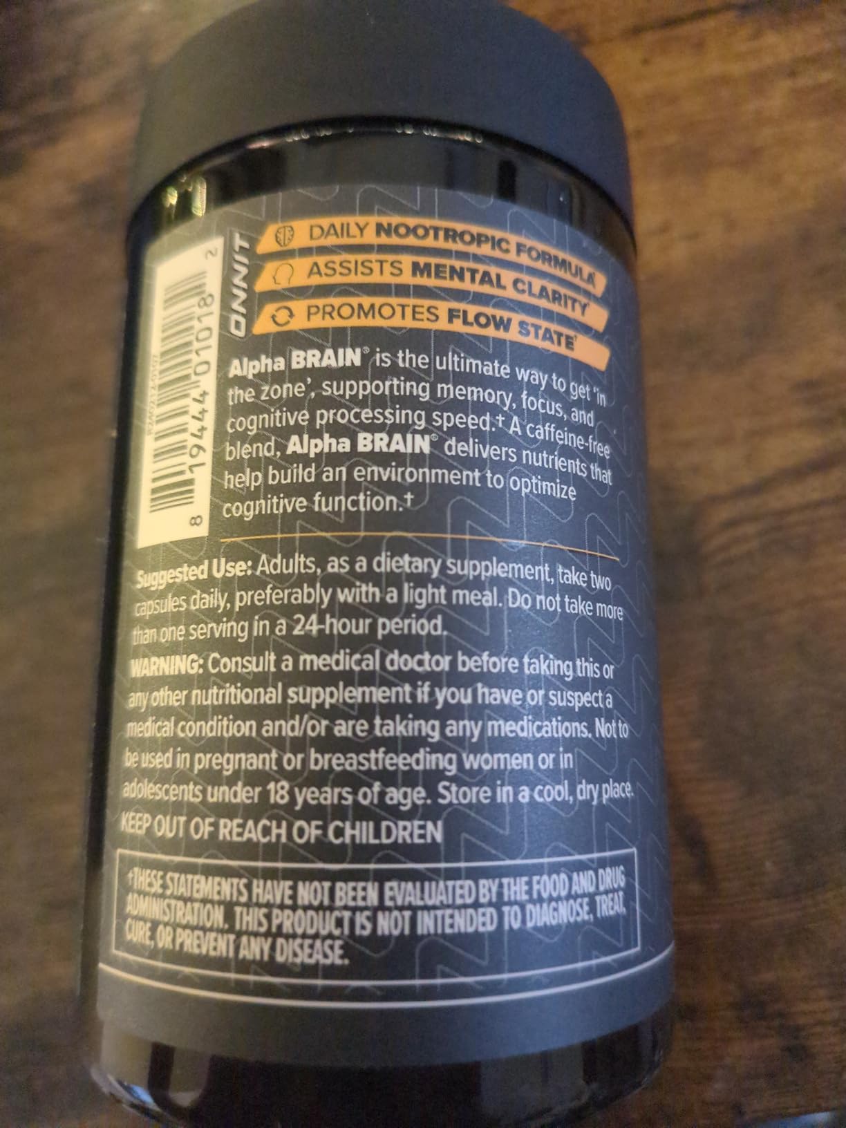 ONNIT Alpha Brain Nootropic Brain Supplement for Focus, Memory, Mental Clarity, Cognitive Support with L-Theanine and Vitamin B6, 30 Count Capsules customer photo 2