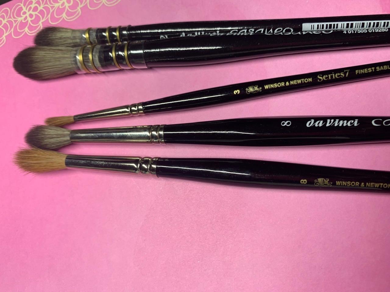 Da Vinci Brushes 5507A2 5580 Spin Miniature Detail (Sizes 10/0, 5/0, 3/0, 2/0, 0) Artist Brush Set, Red, 5 Count (Pack of 1) customer photo 2
