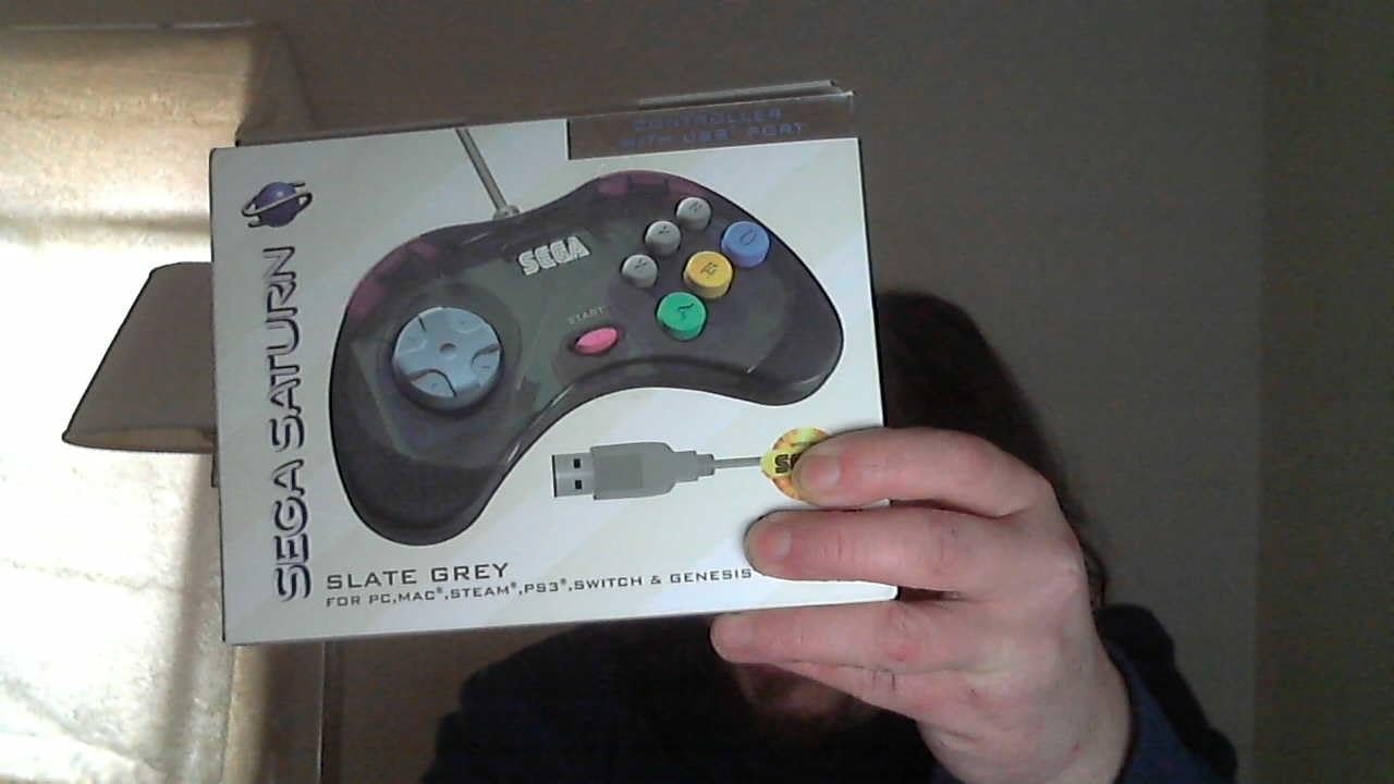 Retro-Bit Official Sega Saturn USB Controller Pad (Model 2) for Sega Genesis Mini, PS3, PC, Mac, Steam, Switch - USB Port (Slate Gray) customer photo 1