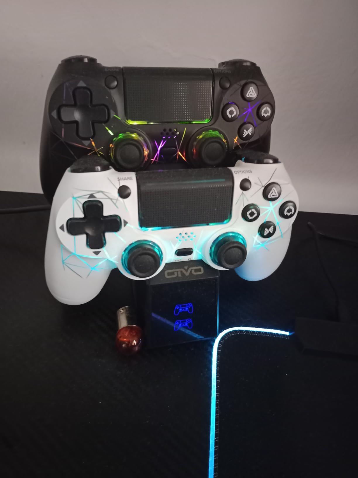 PS4 Controller Charger, PS4 Charger Charging Dock Station Compatable with Dualshock 4, Upgraded Fast-Charging Port for PlayStation 4 Controllers customer photo 1