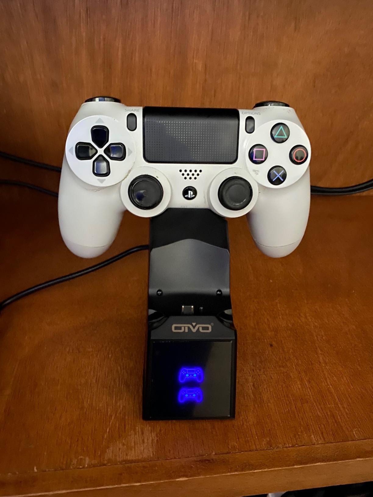 PS4 Controller Charger, PS4 Charger Charging Dock Station Compatable with Dualshock 4, Upgraded Fast-Charging Port for PlayStation 4 Controllers customer photo 2