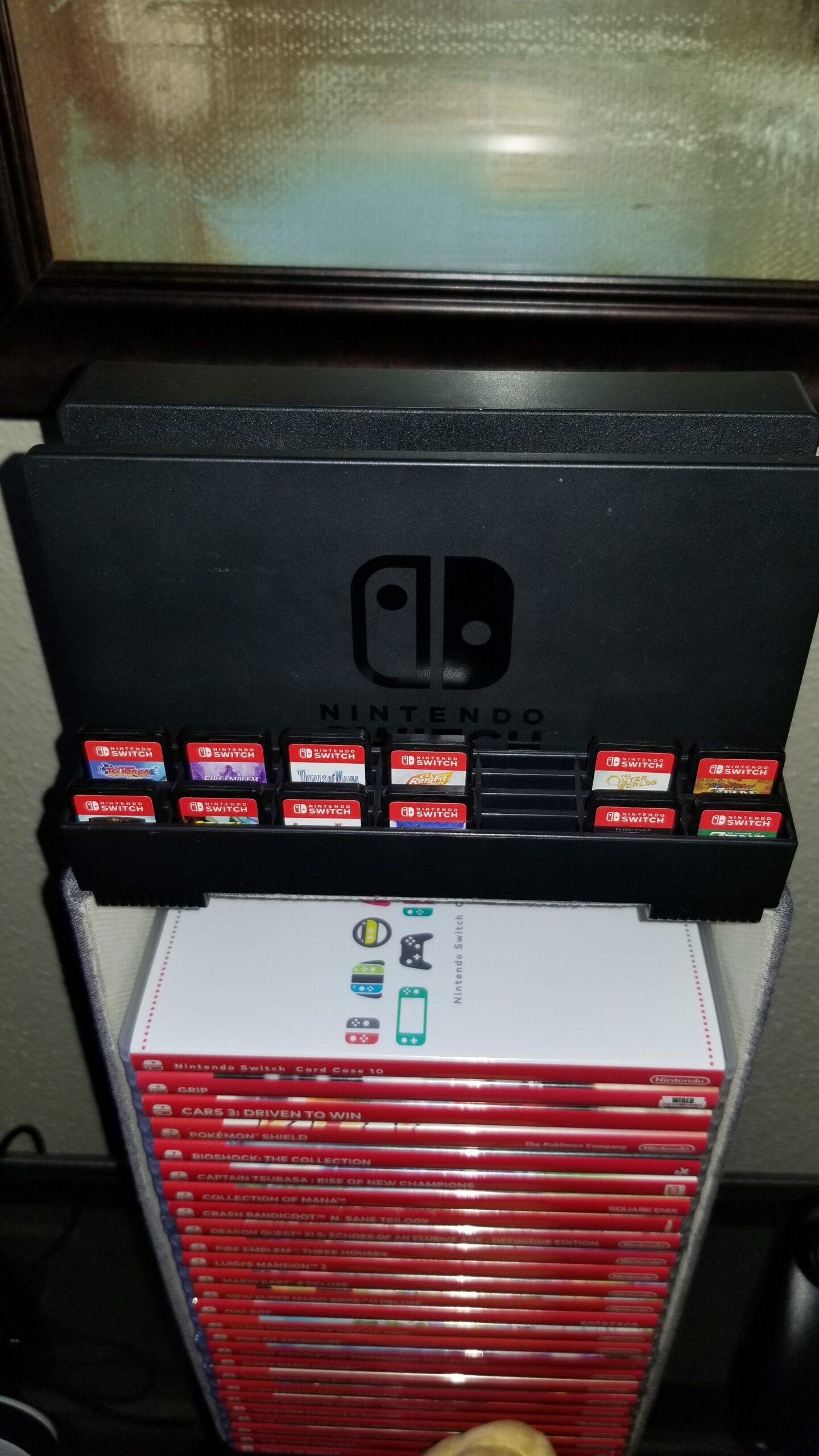 Skywin Nintendo Switch Game Console Organizer, 28 Game Card Holder, Compatible with Switch, Switch Lite and Dock customer photo 1