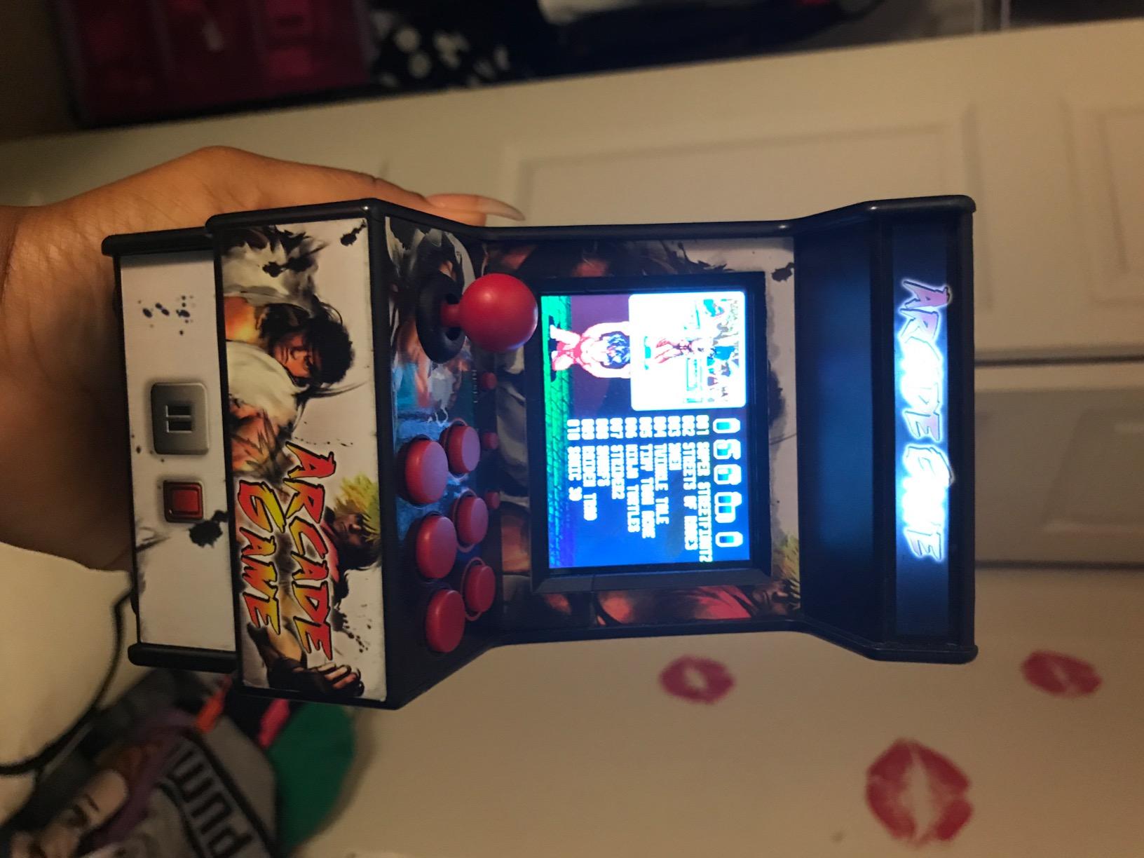Retro Game Machine for Kids, Handheld Video Game Console with 156 Classic 16-Bit Games, 2.8 inch Color Screen Rechargeable Portable Gaming System, TV Output Support, Electronic Toy Gift for Boys customer photo 1