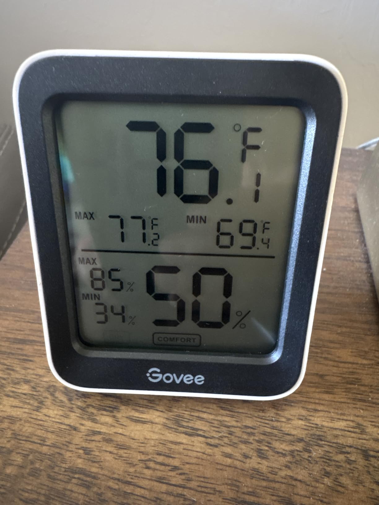 Govee Bluetooth Digital Hygrometer Indoor Thermometer, Room Humidity and Temperature Sensor Gauge with Remote App Monitoring, Large LCD Display, Notification Alerts, 2 Years Data Storage Export, Grey customer photo 2
