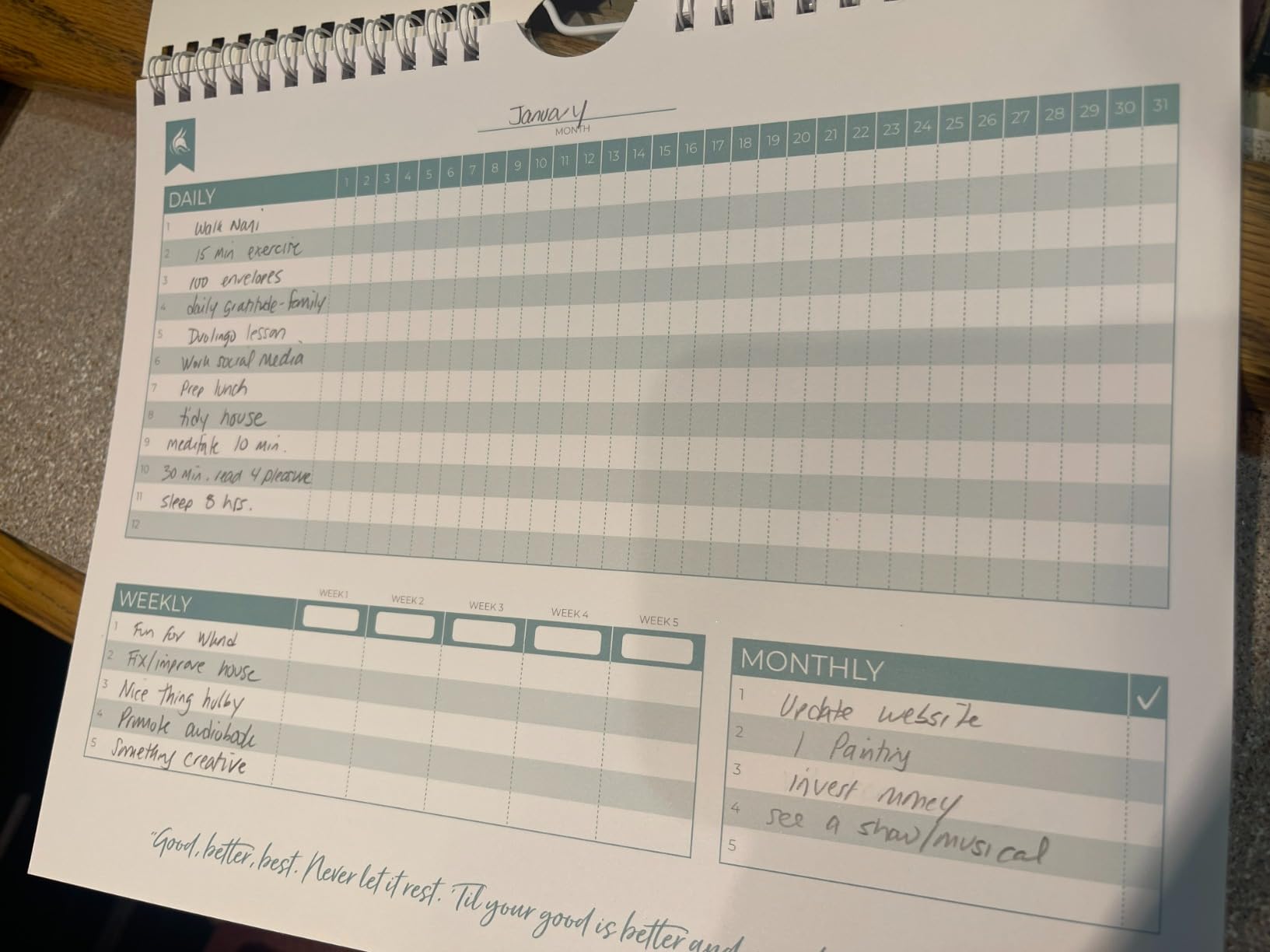 Clever Fox Habit Tracker Calendar - Inspirational Goal Tracker and Habit Calendar for Atomic Habits - Colorful Habit & Goal Planner Journal to Boost Productivity - 24 Months customer photo 1