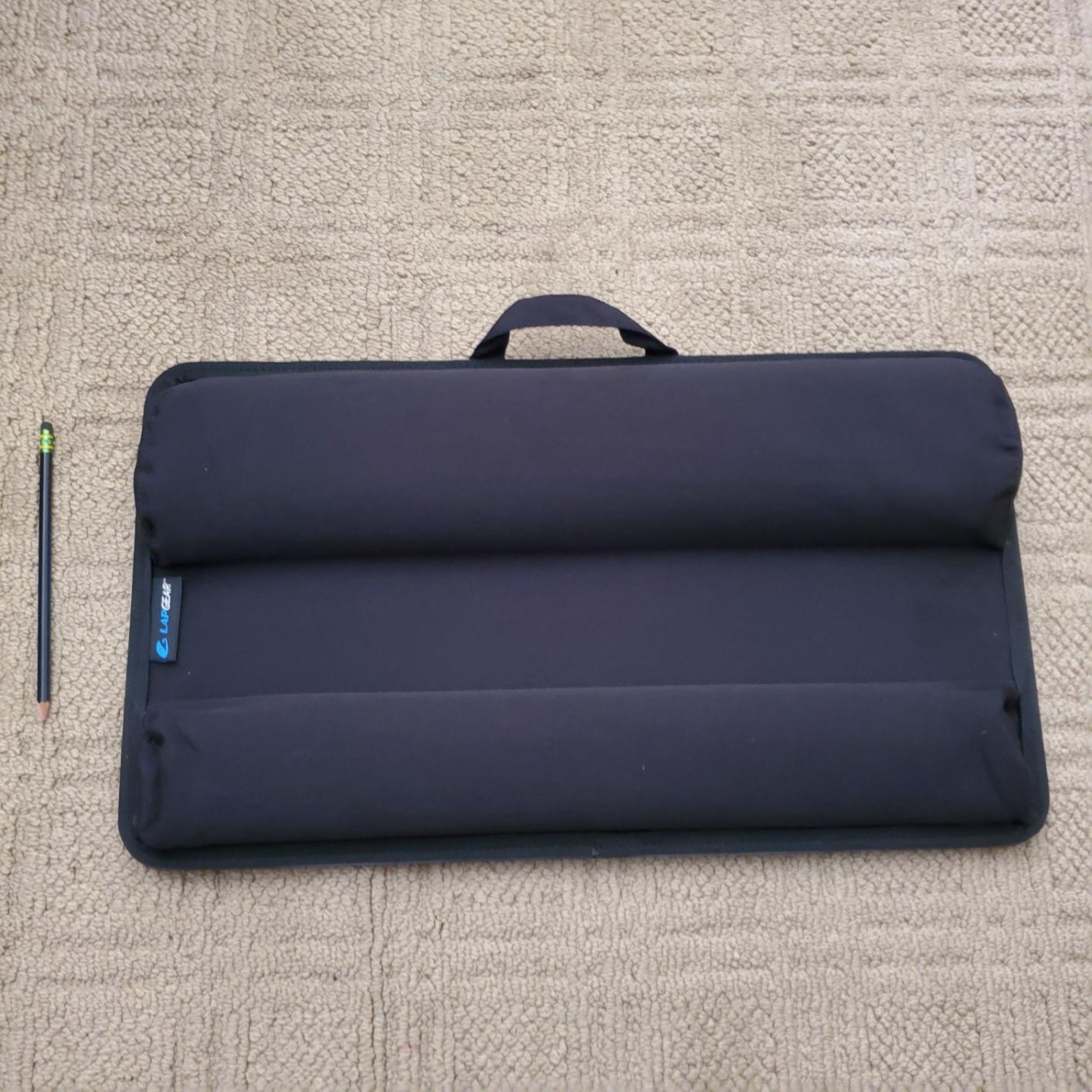 LAPGEAR Home Office Lap Desk with Device Ledge, Mouse Pad, and Phone Holder - Black Carbon - Fits up to 15.6 Inch Laptops - Style No. 91588 customer photo 1