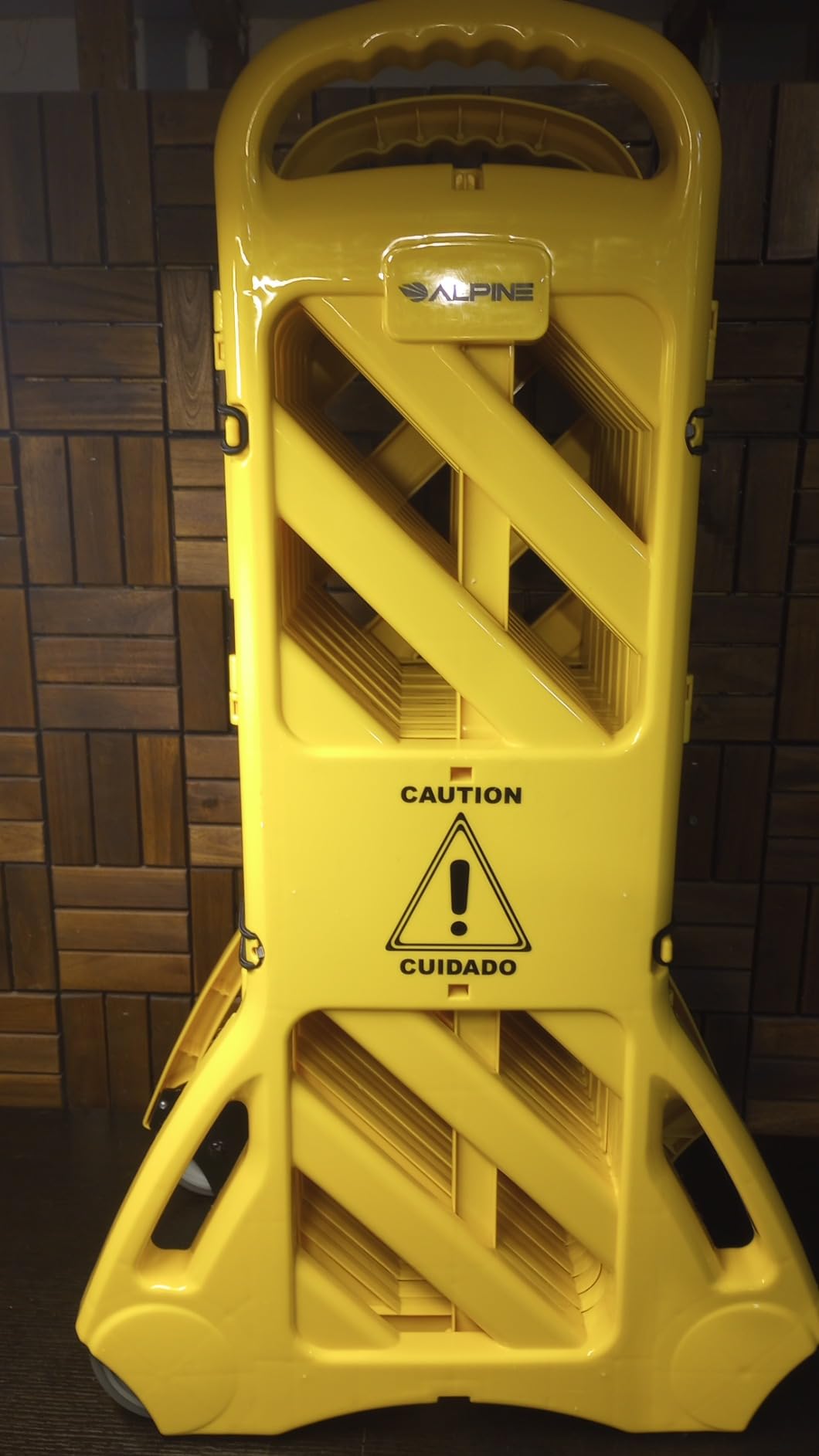 Alpine Commercial Safety Barriers, 13 Foot Expandable Mobile Barricade System - Folding Portable Barrier, Traffic Barricade Fence, Plastic Barricade for Construction, Traffic Control, Driveway Gate customer photo 1