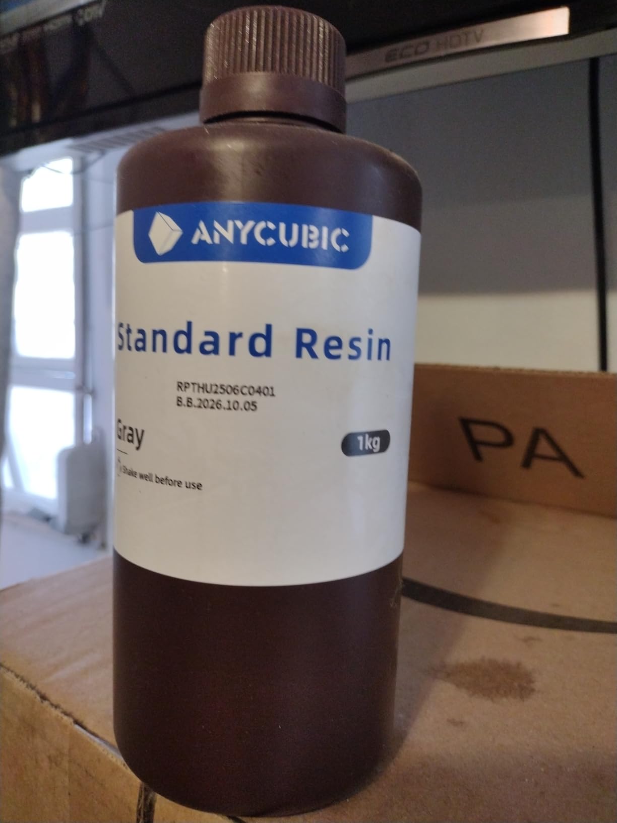 ANYCUBIC 3D Printer Resin, 405nm High Precision Fast Curing UV Photopolymer Resin for LCD 3D Printing, 1kg Grey customer photo 1