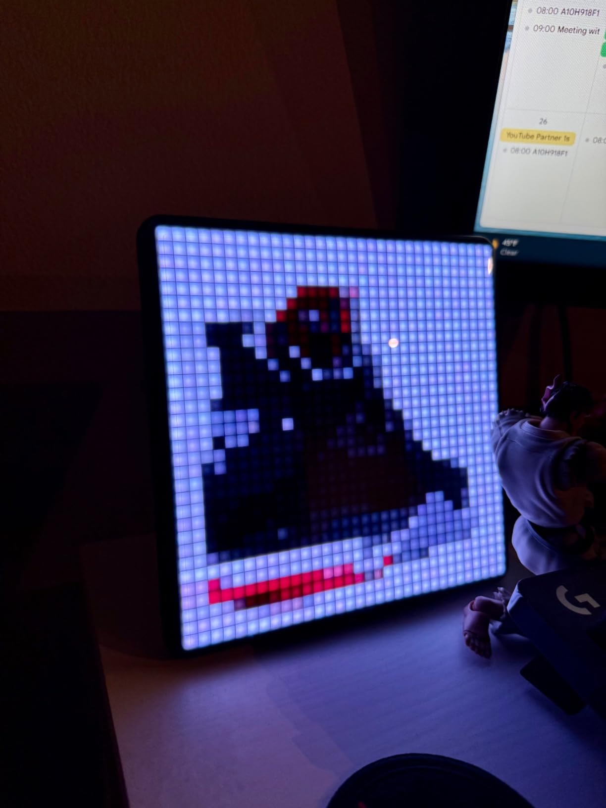 Divoom Pixoo-Max Pixel Display, APP Cellphone Control Display with 32 X 32 Programmable LED Screen for Home Decoration, Business Advertisement customer photo 1