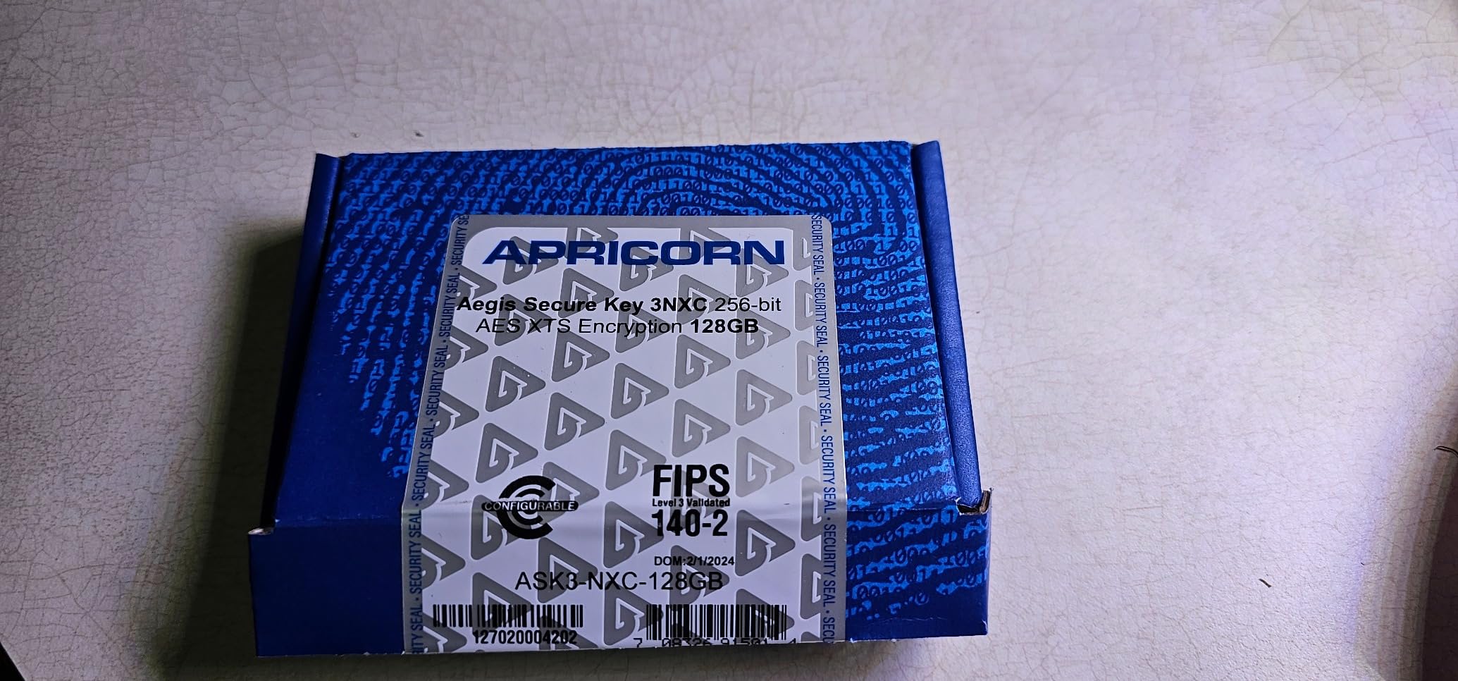 Apricorn 128GB Aegis Secure Key 3 NXC 256-Bit Hardware-Encrypted USB 3.2 Type C Flash Drive, FIPS 140-3 Level 3 Validated (ASK3-NXC-128GB), Black customer photo 2