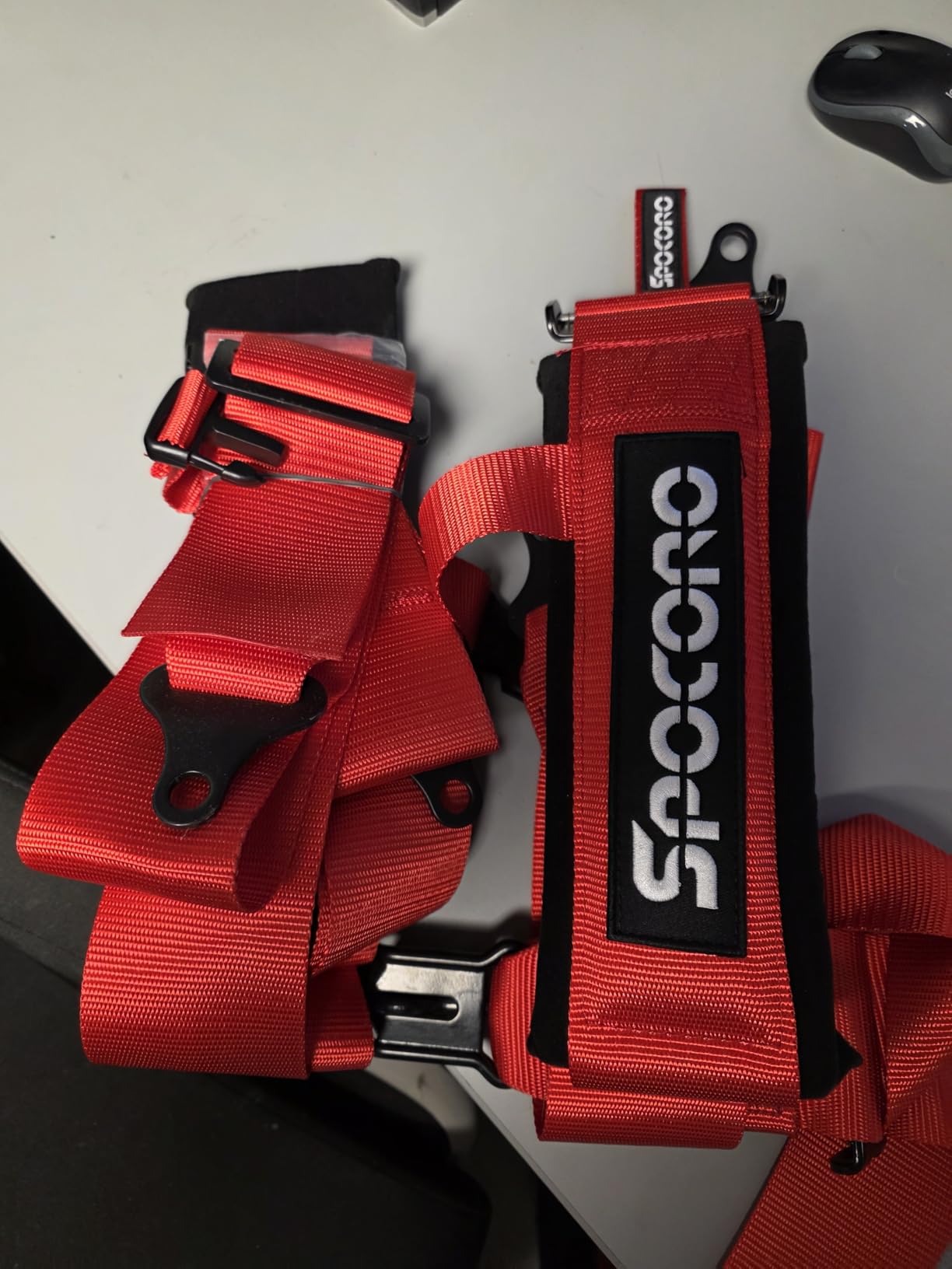 4 Point Harness 3 Inch Shoulder Pads, Latch Lock Release for UTV, RZR, SXS, Go Kart, Sim Racing Rig, Off Road Only customer photo 1