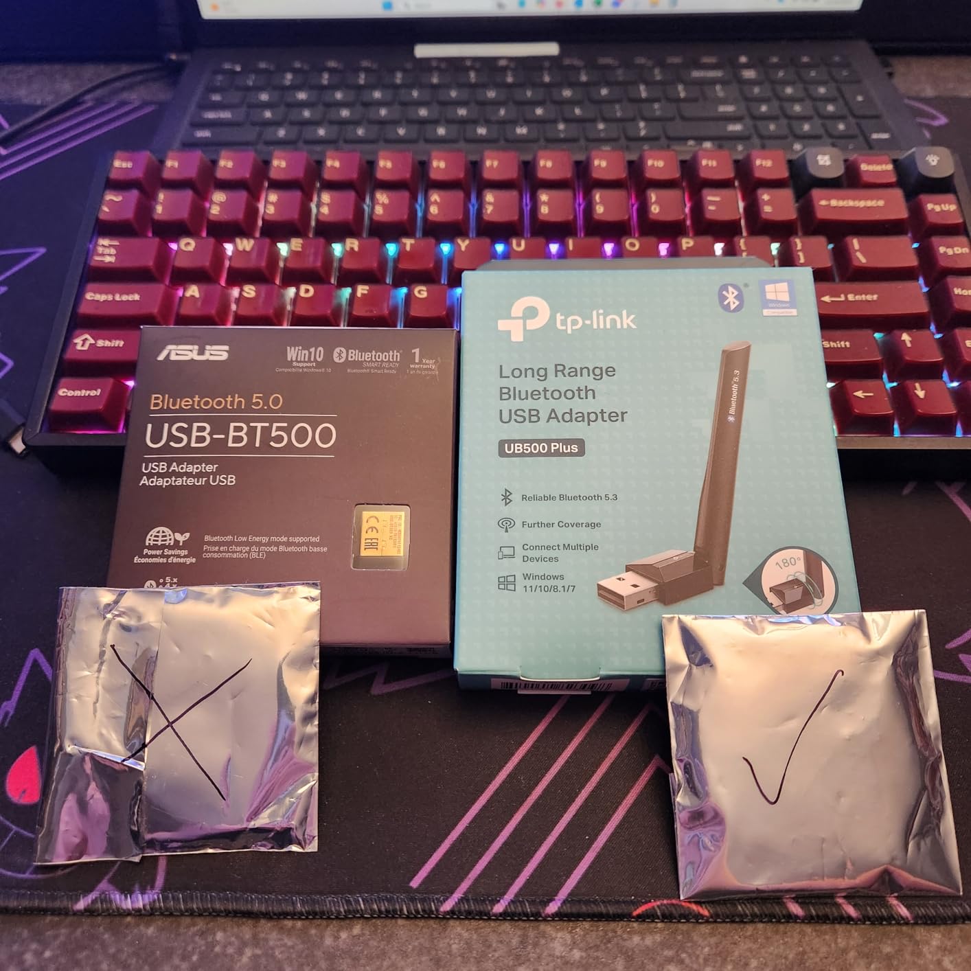 ASUS USB-BT500 USB Adapter with Ultra Small Design, Bluetooth 5, Backward Compatible with Bluetooth 2.1/3.x/4.x, TAA Compliant (USB-BT500) customer photo 2