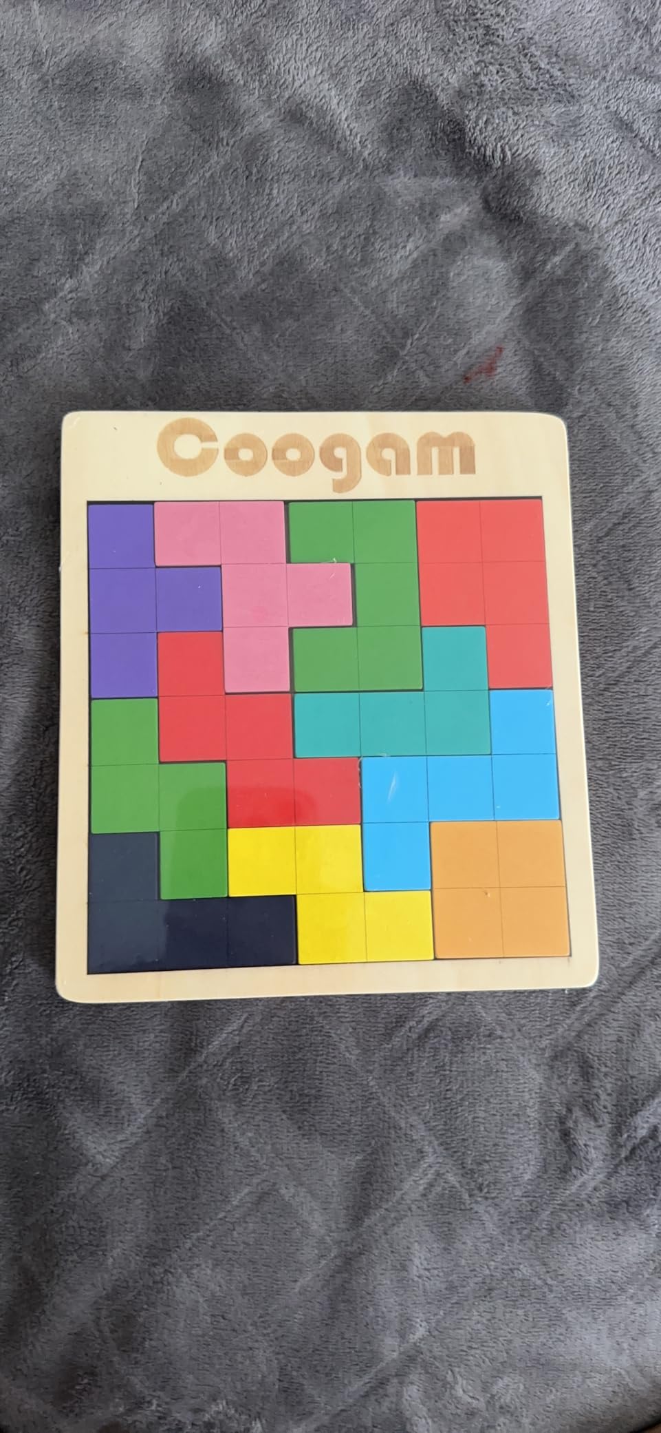 Coogam Wooden Puzzle Pattern Blocks Brain Teasers Game with 60 Challenges, 3D Russian Building Toy Wood Tangram Shape Jigsaw Puzzles Montessori STEM Educational Toys Gift for Kids Adults customer photo 2