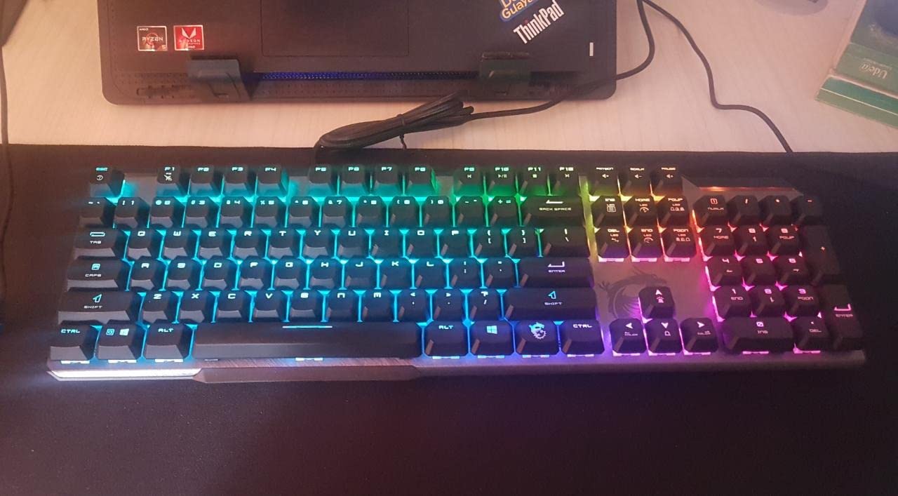 Mechanical Gaming Keyboard, Clicky Kailh Box White Switches, RGB Mystic Light (Vigor GK50 Elite BW) customer photo 1