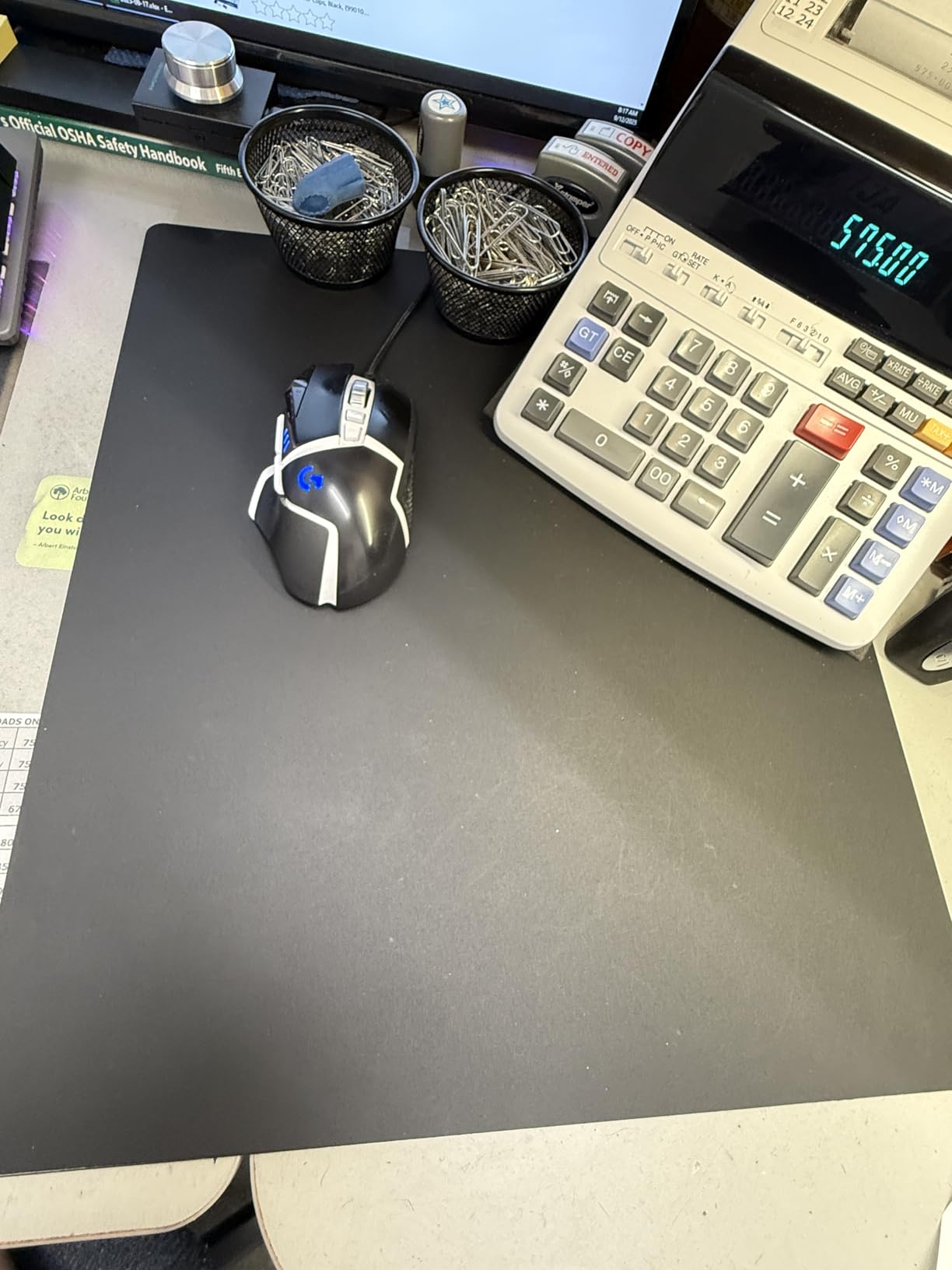 Glorious Elements Mousepad - XL Mouse Pad - Glass Infused Flexible Cloth Computer Desk Pad for Speed Gaming 15x17 (ICE) customer photo 1