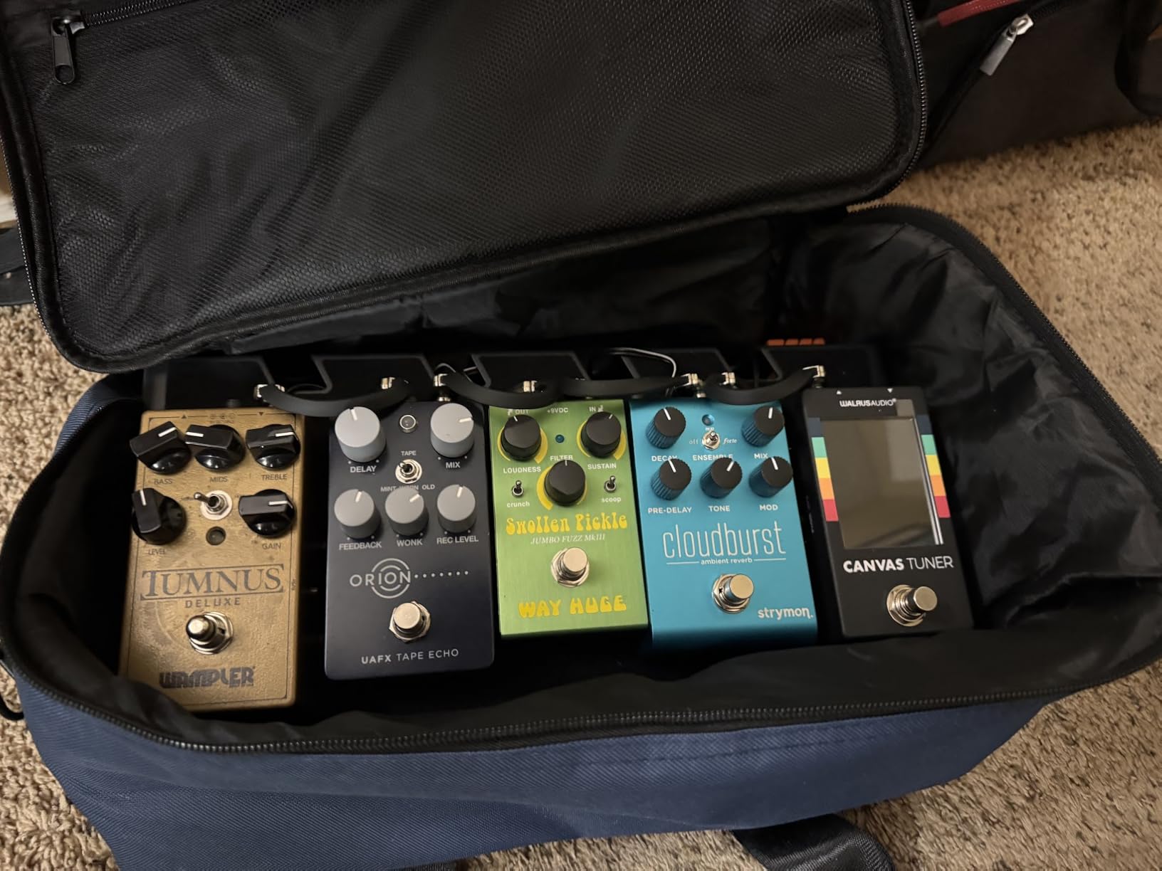 Donner Guitar Effects Pedal Board, DB-S300 Extra Large Power Supply Pedalboard Set with Convertible Bag Backpack, 60