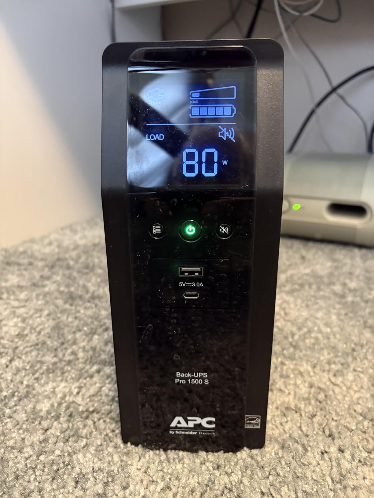 APC Back-UPS Pro Sinewave UPS, 1500VA/900W UPS Battery Backup & Surge Protector, AVR, 10 Outlets, LCD, USB-C Charging, UL Certified, BR1500MS2 customer photo 1
