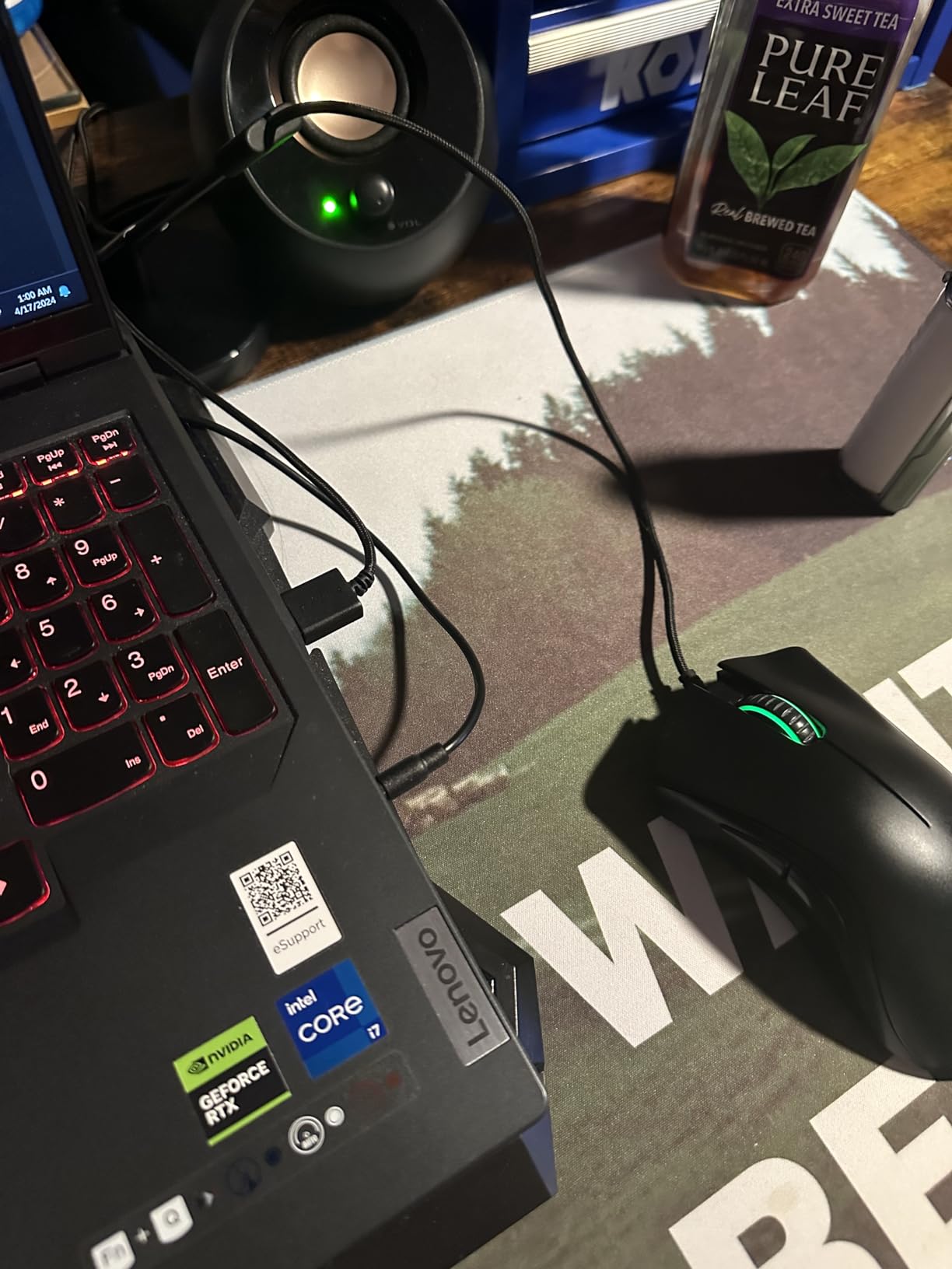 Razer Gaming Mouse Bungee V3 Chroma: Drag-Free Wired Mouse Support - for Esports-Level Performance - Weighted Base - Anti-Slip Feet - Classic Black customer photo 2