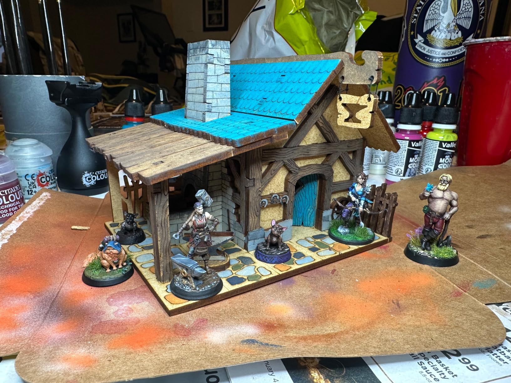 TowerRex Smithy DND Terrain Building, DND Accessories for Dungeons & Dragons, Pathfinder, Warhammer, Tabletop Battle Map, Wargaming Terrain, RPG Scenery for 32mm, 28mm Miniatures customer photo 1