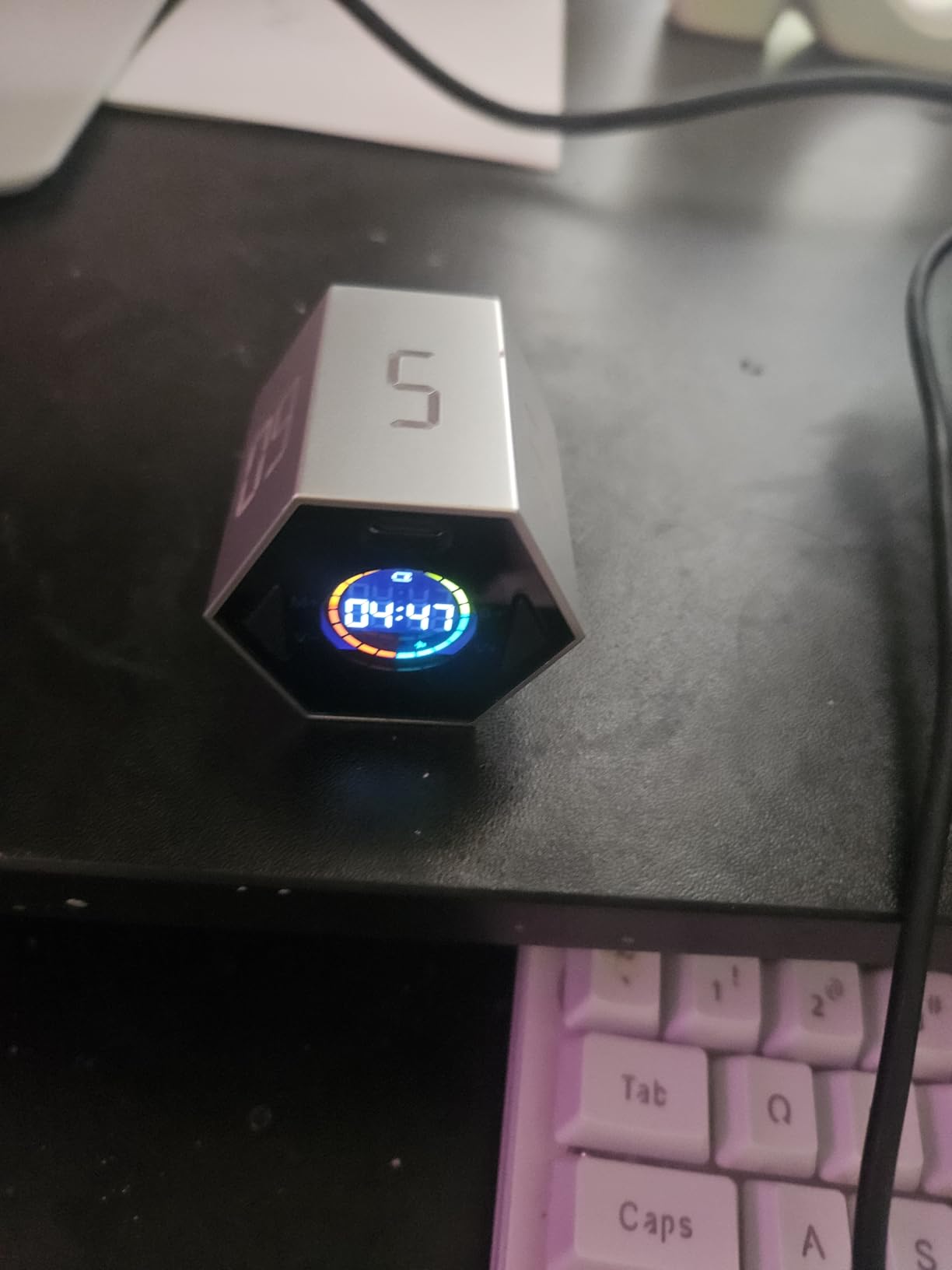 Ticktime Pomodoro Timer, Productivity Timer Cube, 3/5/10/15/25/30 Min Presets, Custom Countdown & Stopwatch 1s-99m59s, Sound/Vibration/Silent, Magnetic, Rechargeable, for ADHD Study Work customer photo 1