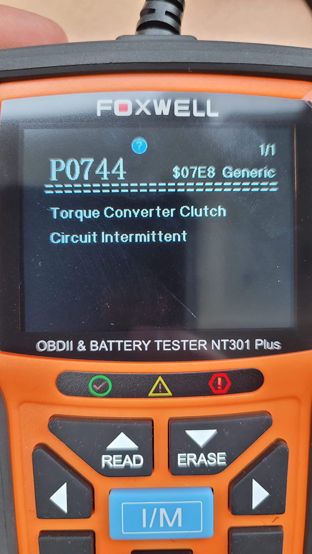 Upgraded of NT301, FOXWELL NT301 Plus 2-in-1 OBD2 Scanner Car Battery Tester, Professional Code Reader Check Engine Diagnostic Scanner Tool, 12V Automotive Cranking Charging Analyzer for 1996+ Vehicle customer photo 1