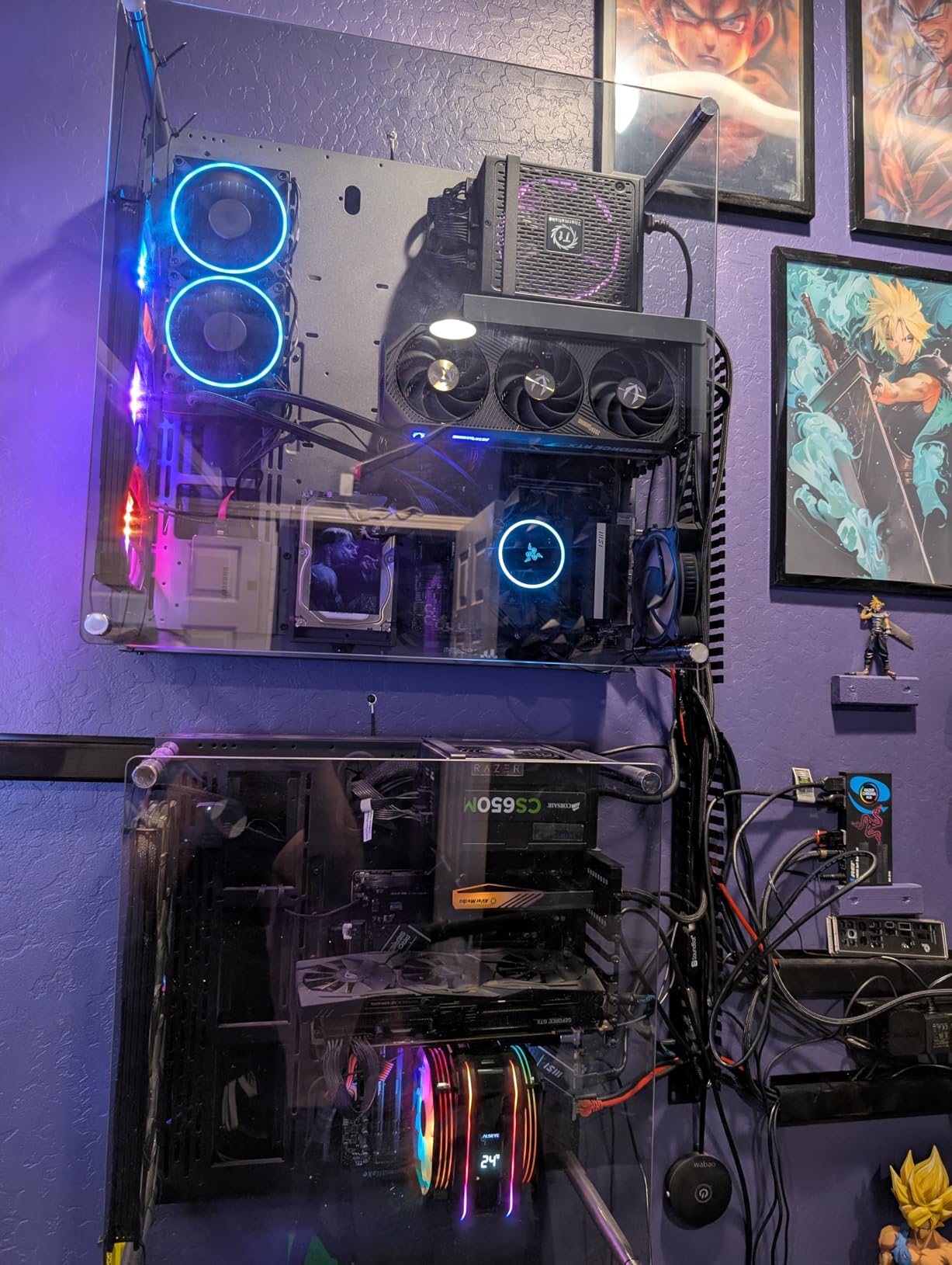 EZDIY-FAB RTX 3000 Series 12 Pin to Dual 8 Pin PCIe Sleeved Extension Cable 300 MM- Connector for NVIDIA Ampere GEFORCE RTX 3060ti 3070 3080 FE Funder Edition- White customer photo 1