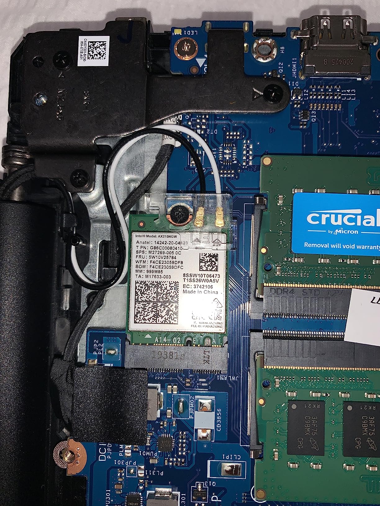 WiFi 6E AX210 NGW Wireless Card M.2 2230/NGFF WiFi 6E Laptop Module with Bluetooth 5.3, 5400Mbps Tri-Band AX210 WiFi Chip Adapter, MU-MIMO, Ultra-Low Latency, Supports Windows 11/10 (64bit) customer photo 2
