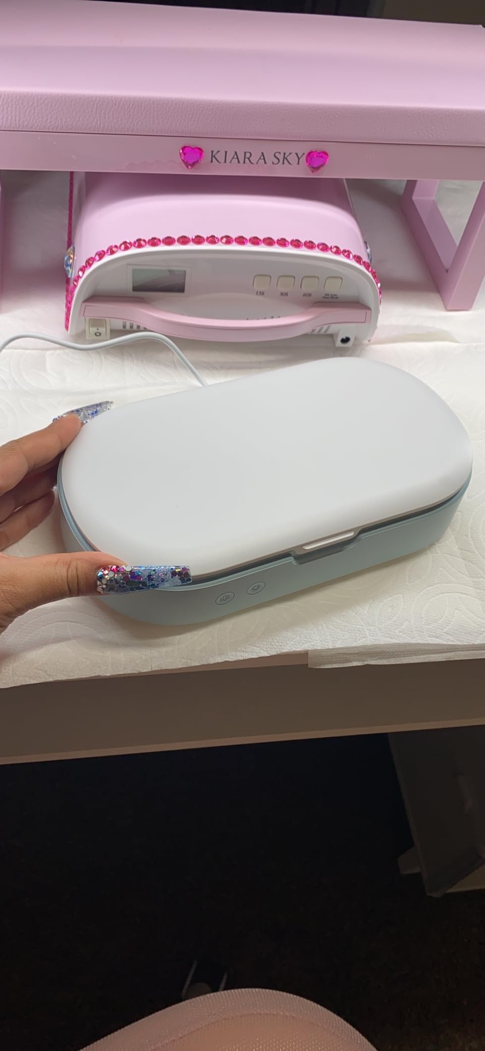 UV Light Box UVC for Phone Ultraviolet for Toothbrush Jewelry Glasses Nail Tools Keys Aroma Case customer photo 1