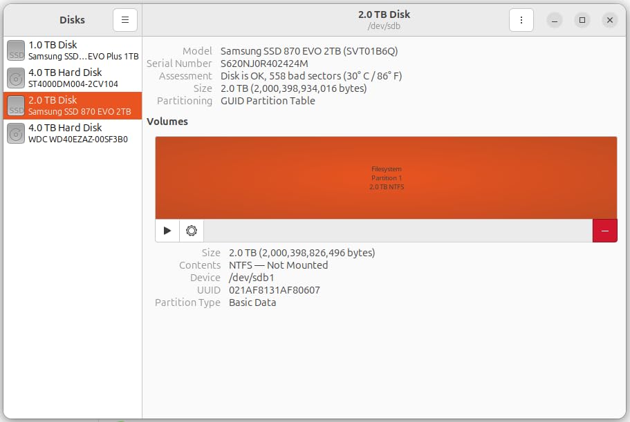 Samsung Electronics 870 EVO 2TB 2.5 Inch SATA III Internal SSD (MZ-77E2T0B/AM) customer photo 2