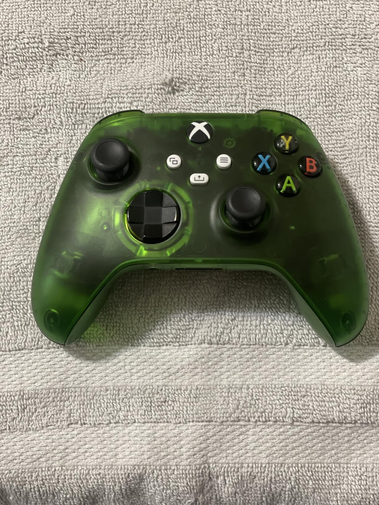 eXtremeRate Full Set Shell Buttons for Xbox Series X & S Controller, Clear Green Replacement Side Rails Grips Front Back Plate Cover for Xbox Core Wireless Controller customer photo 2