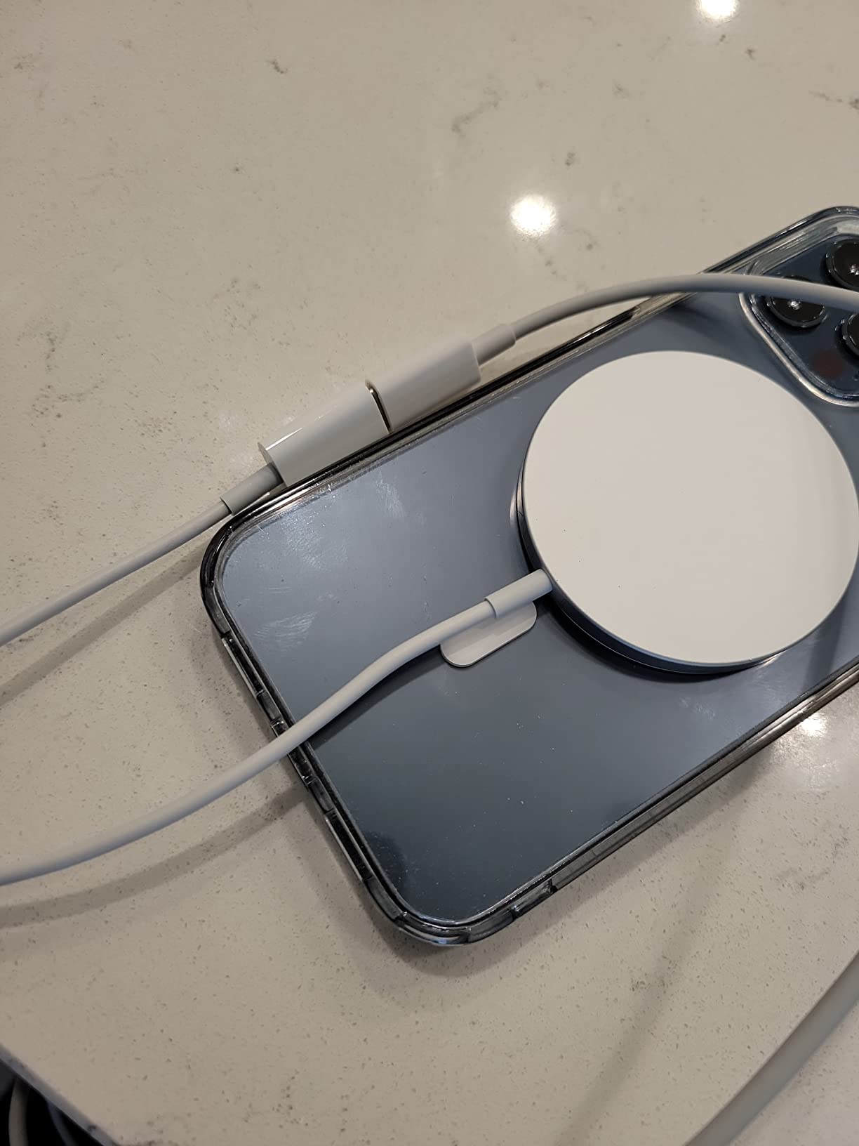 CONMDEX USB C Extension Cable for Mag-Safe Charger PS5 Controller Charging, 9V 3A USB Type C Female to Male Extender Cord for Mag-Safe Charger iPhone17/16/15 HomePod White (3.3Ft/1m) customer photo 2