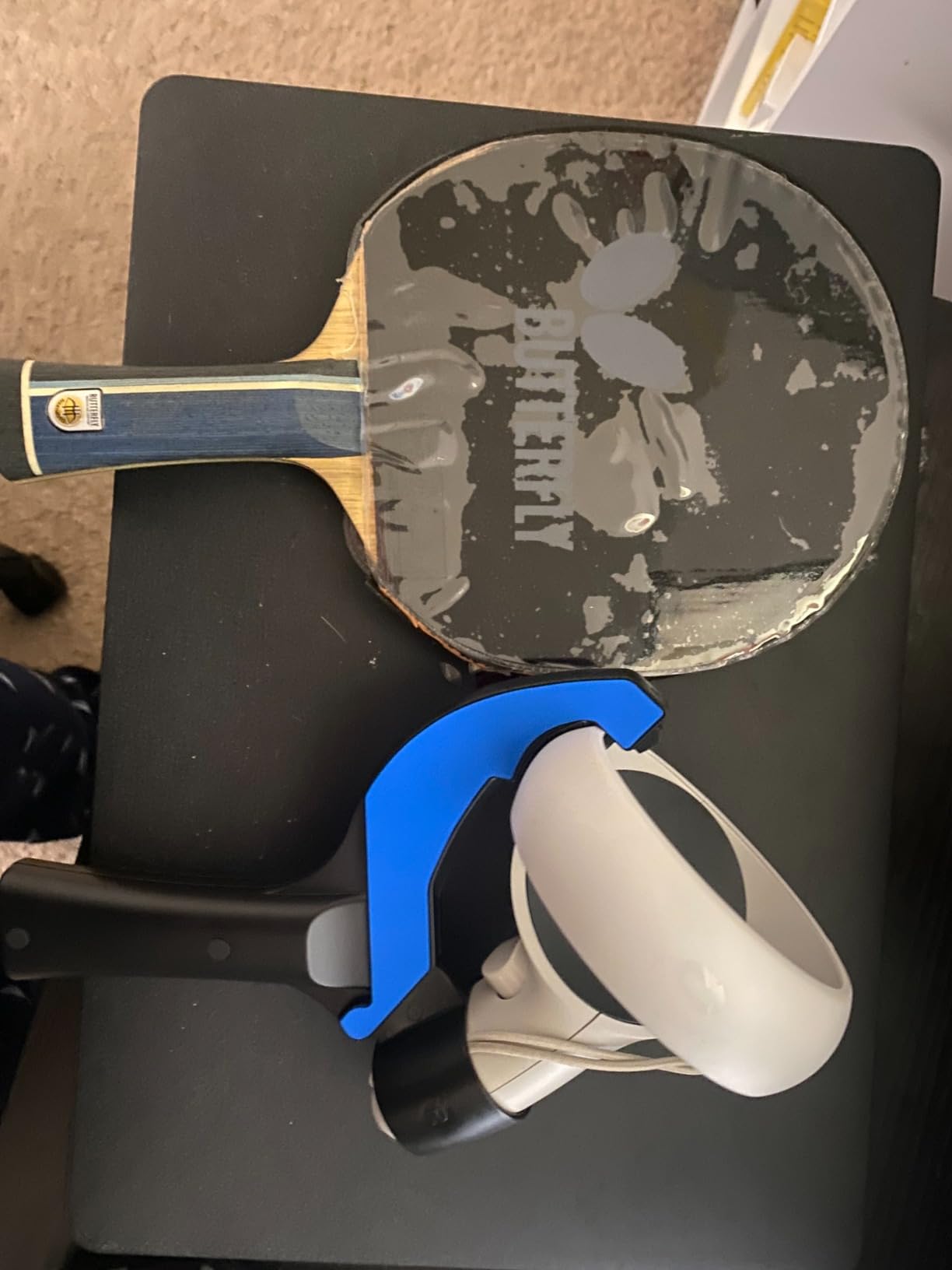 AMVR Table Tennis Paddle Grip Handle for Meta/Oculus Quest 2 Touch Controllers Playing Eleven Table Tennis VR Game (Not for Quest 3) customer photo 2
