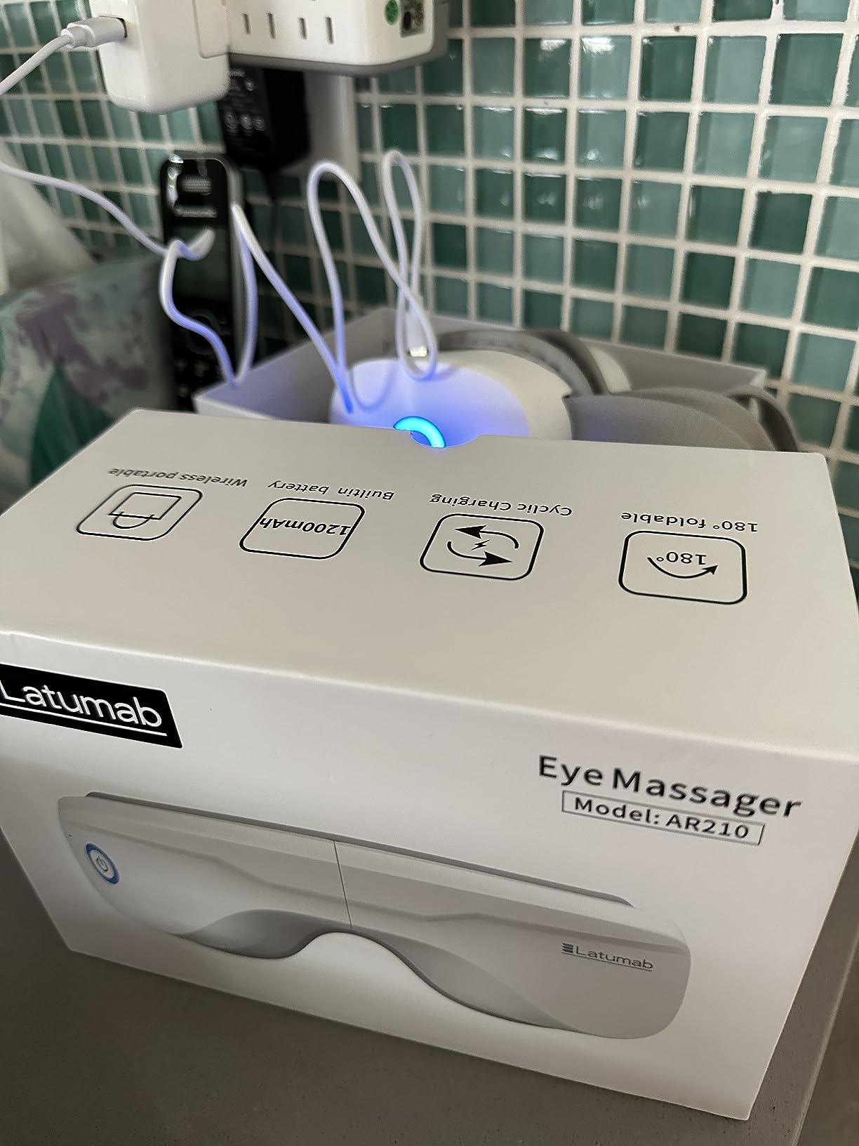 Eye Massager with Heat, Heated Eye Mask with Bluetooth Music, Face Massager, Mask for Migraine & Headache Relief, Improved Sleep, Birthday Gifts for Mom Dad Women Men Her Him customer photo 1