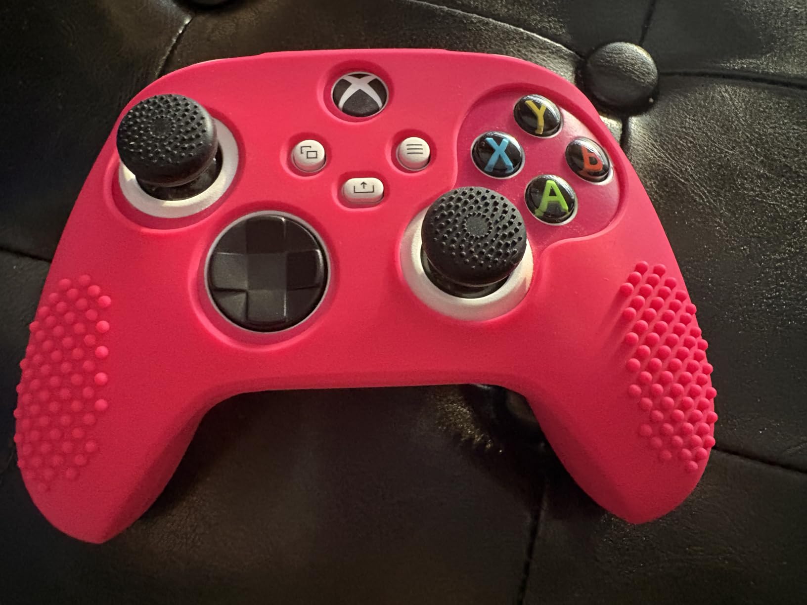 eXtremeRate PlayVital Wine Red 3D Studded Edition Anti-Slip Silicone Cover Skin for Xbox Series X/S Controller, Soft Rubber Case Protector for Xbox Core Wireless Controller with Thumb Grip Caps customer photo 1