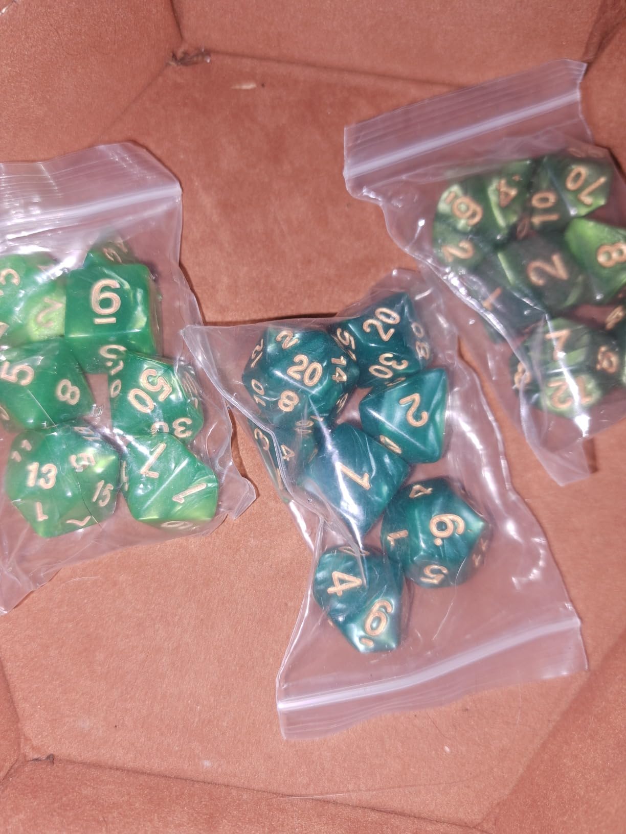DND Double-Colors Polyhedron Dice Set for Dungeons and Dragons D&D RPG MTG Table Games 25 Colors Dice with 1 Large Flannel Bag, 25 x 7 (175 Pieces) customer photo 2