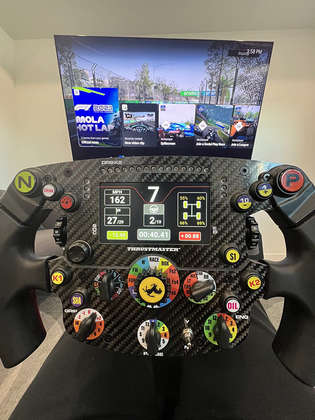 Thrustmaster Formula Wheel Add-On Ferrari SF1000 Edition, Replica Wheel for PS5 / PS4 / Xbox Series X|S/Xbox One/PC - Officially Licensed by Ferrari customer photo 1