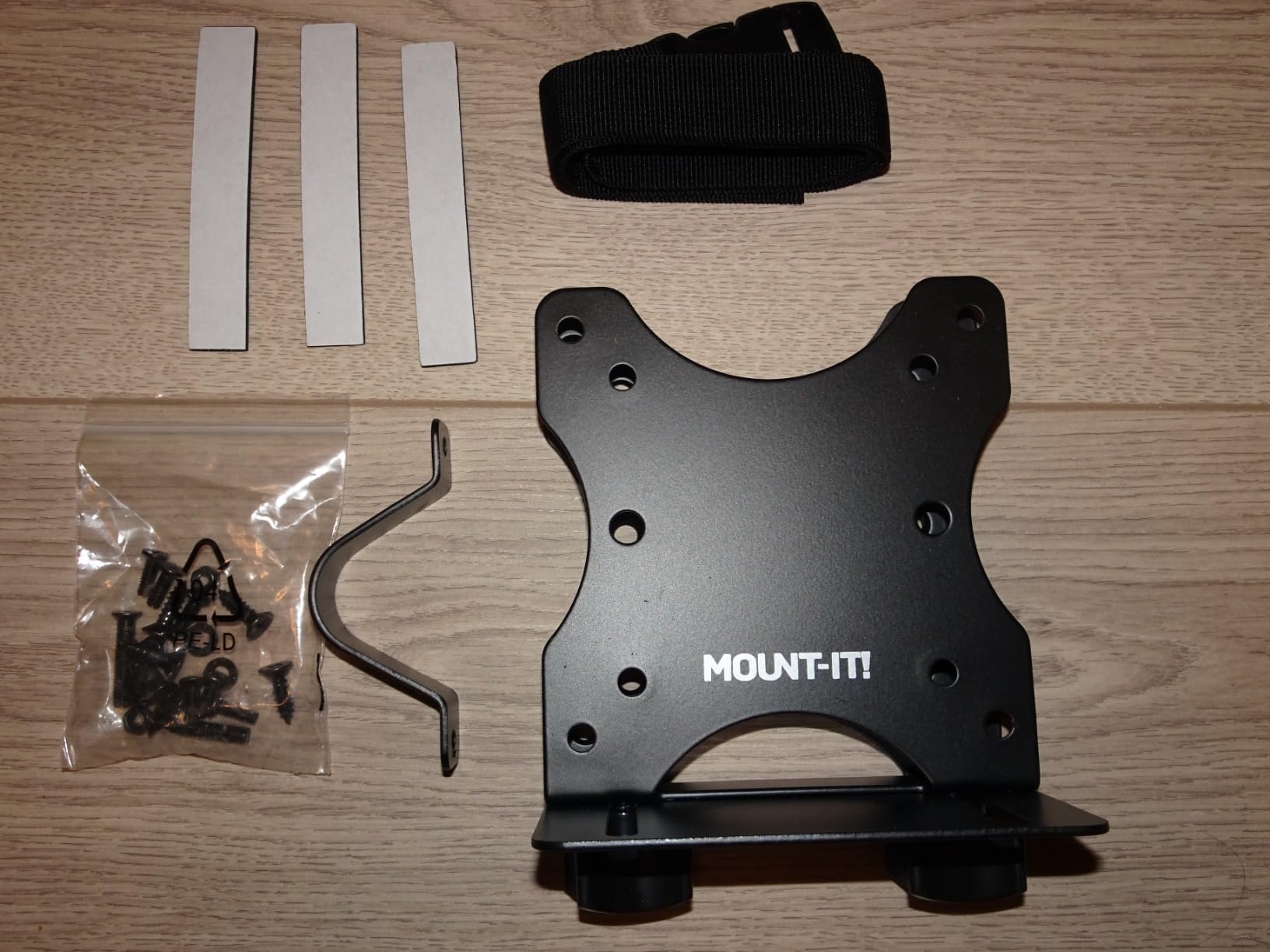 Mount-It! Adjustable Thin Client Mini PC Mount - Under Desk, Wall, Pole, or VESA Monitor Stand - Fits Mac mini, Small CPUs, Thin Clients, Docking Stations - Holds 11 lbs customer photo 2