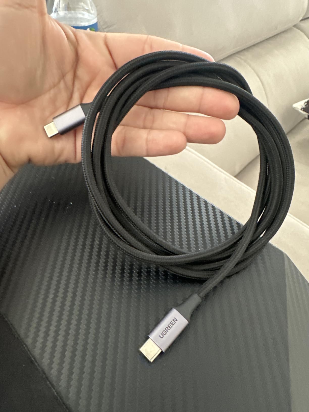 UGREEN USB-C 3.0 Cable 5Gbps Data Transfer Type C Cable Fast Charging Nylon Braided Cord for Android Auto/iPhone 16/Galaxy S21 S20 A53 A71/iPad Mini 6/Switch/PS5 Controller, 6.6FT customer photo 1